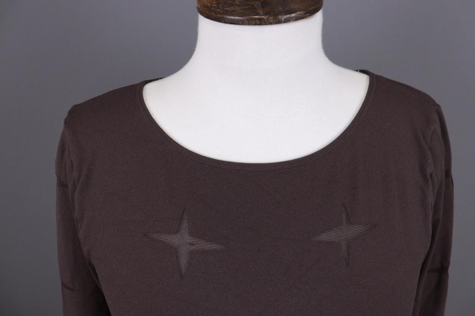 Wolford Wolford Brown Big Star Scoop Neck Long Sleeve Sweater Size M Size M / US 6-8 / IT 42-44 - 6 Thumbnail