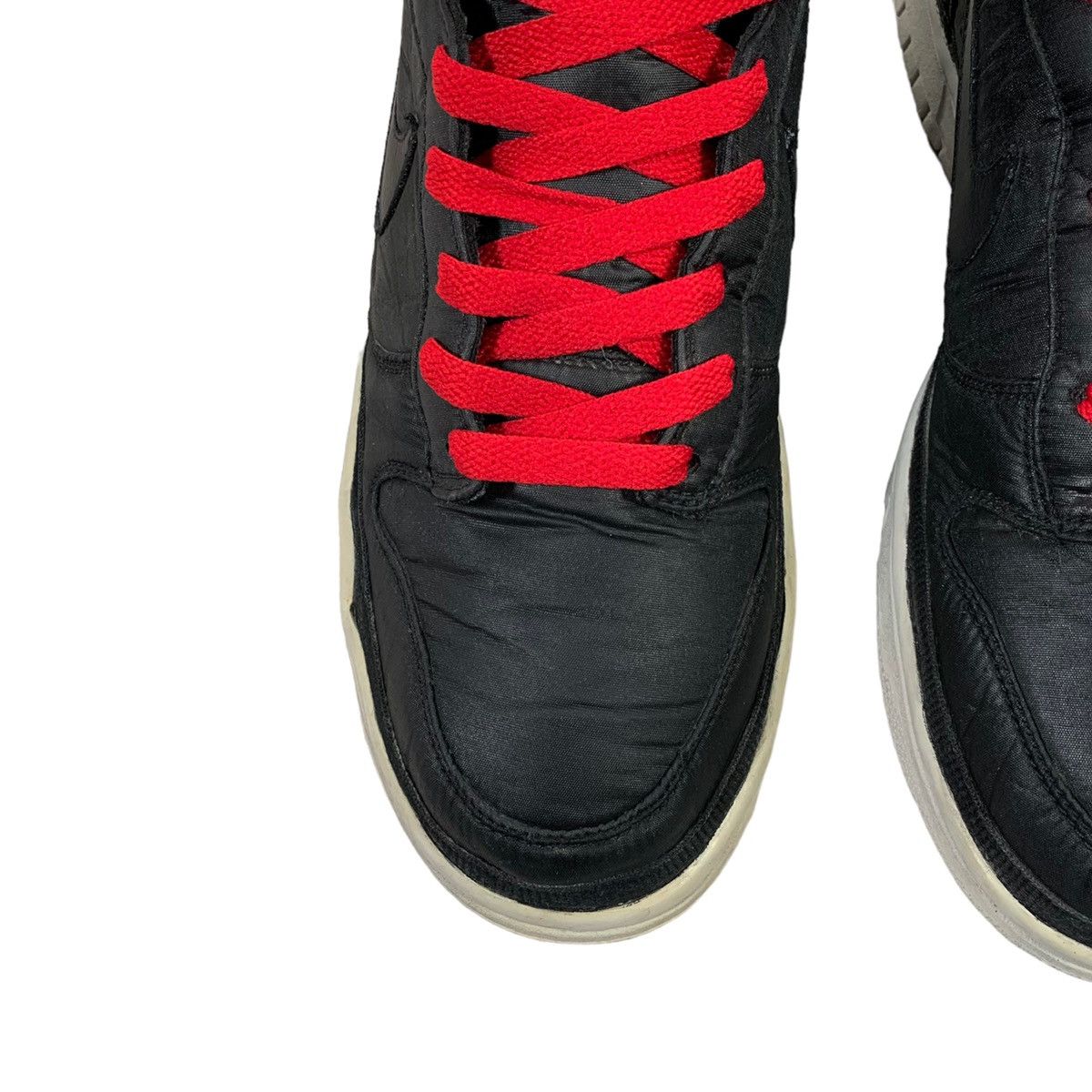 Vintage Custom VTG Nike Dunk High Vandal Nylon Black Red 08 Sneakers Size US 9 / EU 42 - 4 Thumbnail