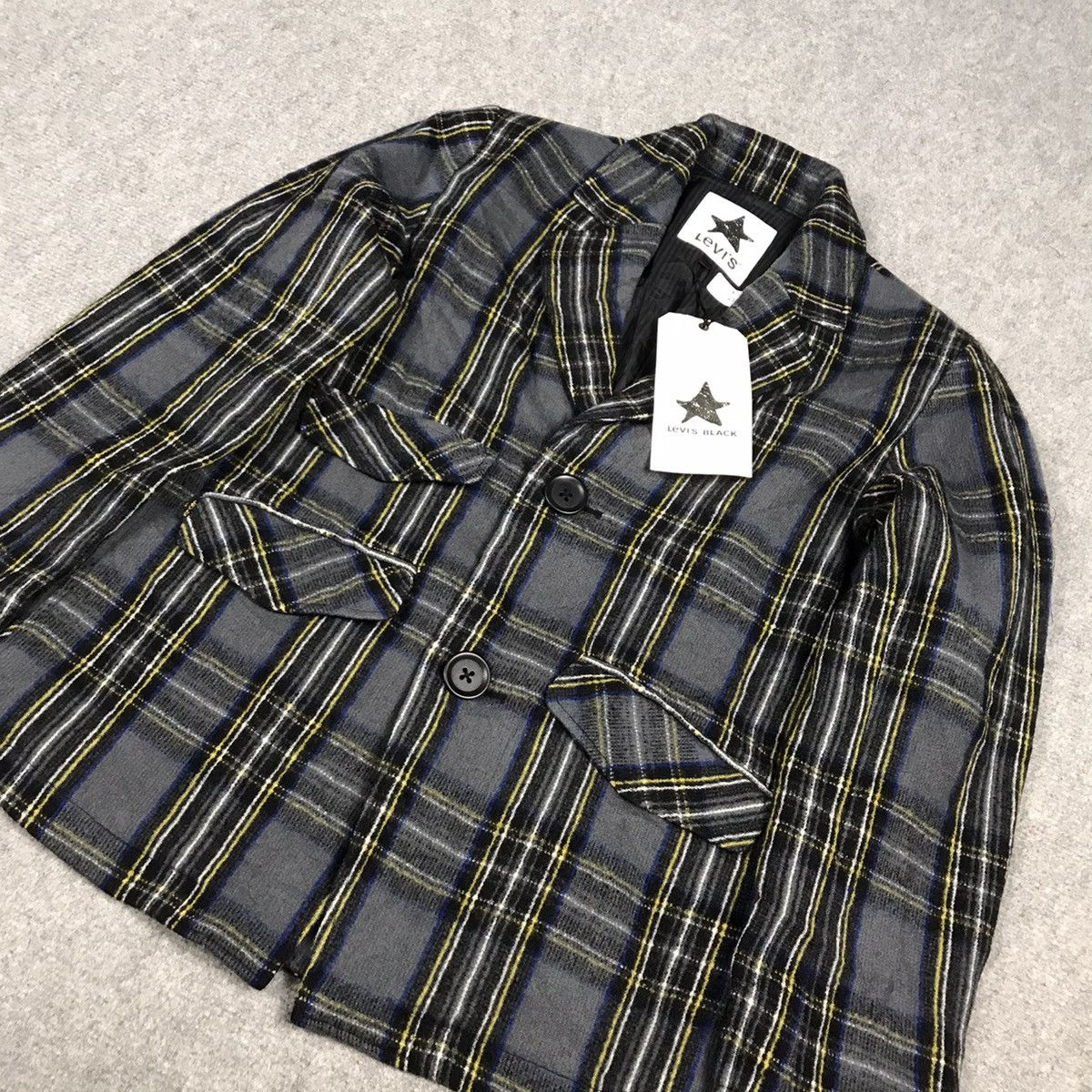 Levi's Vintage Clothing LEVIS BLACK CHECK WOOL BLAZER COAT JACKET Size US S / EU 44-46 / 1 - 5 Thumbnail