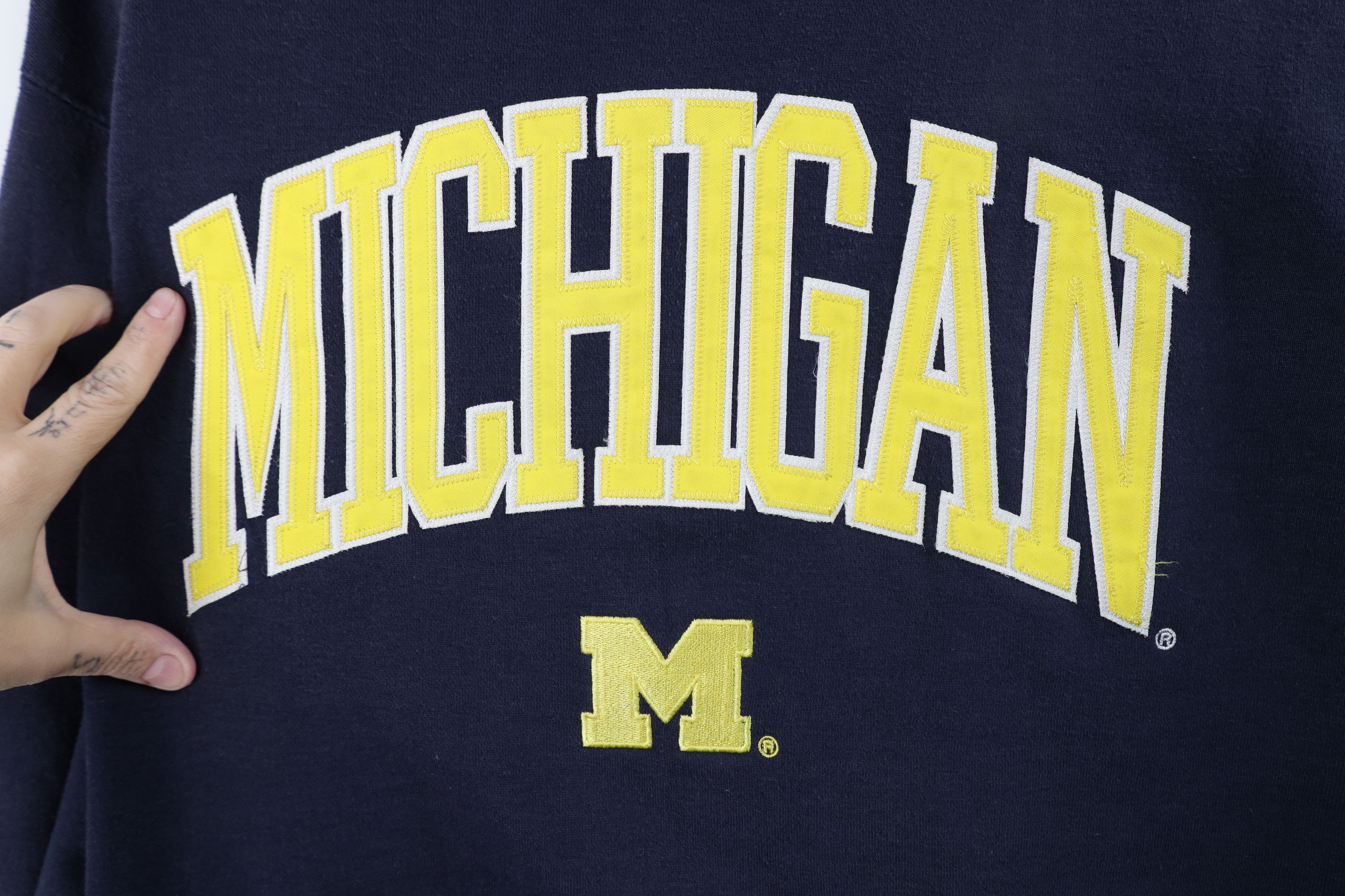 Vintage Vintage Spell University of Michigan Hoodie Sweatshirt Blue Size US L / EU 52-54 / 3 - 6 Thumbnail