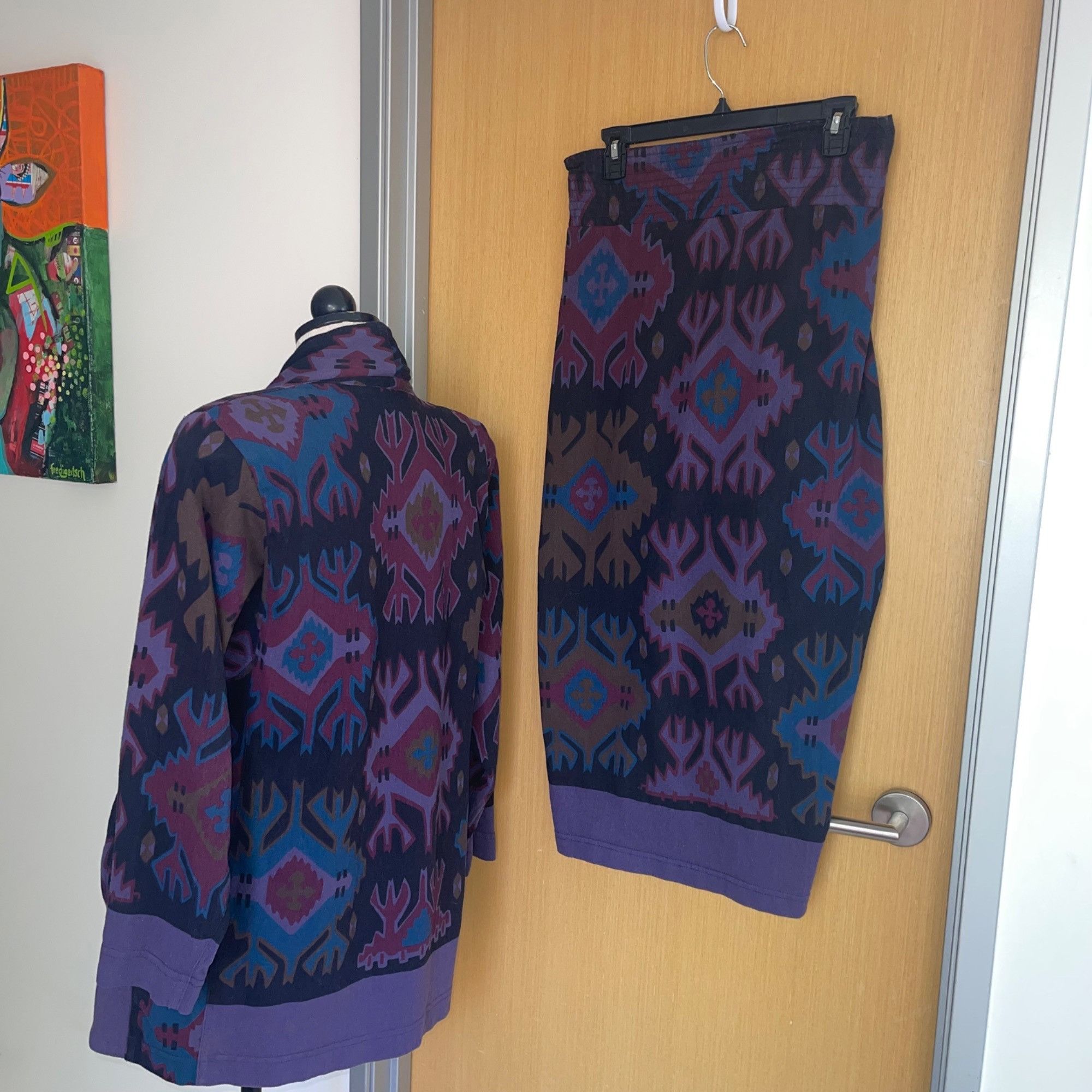 Vintage Michelle Lamy Vintage Womens Skirt And Jacket Set Size M / US 6-8 / IT 42-44 - 2 Thumbnail