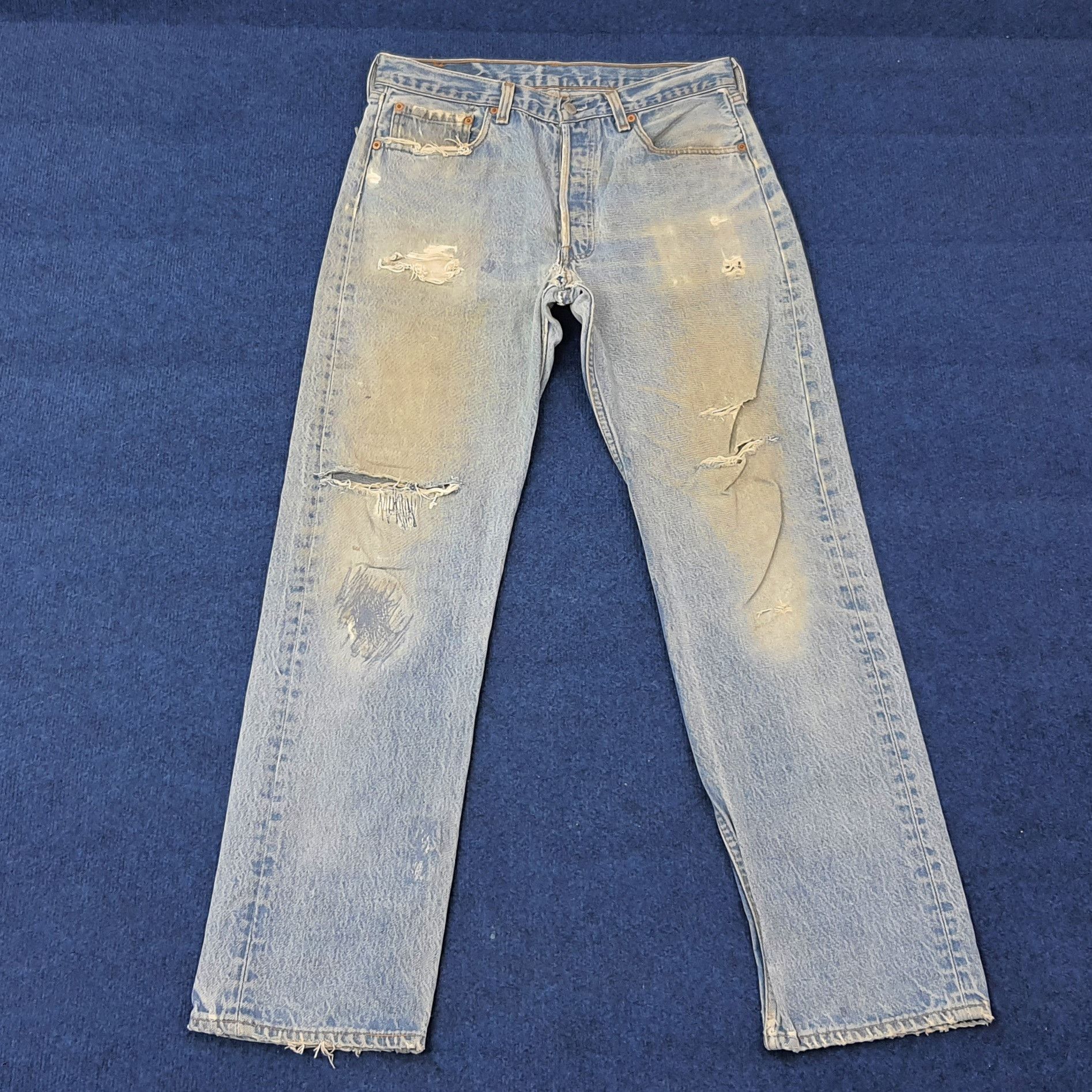 Levi's Vintage Levi's 501 Denim Distressed Style Jeans C252N18 Size US 31 - 1 Thumbnail