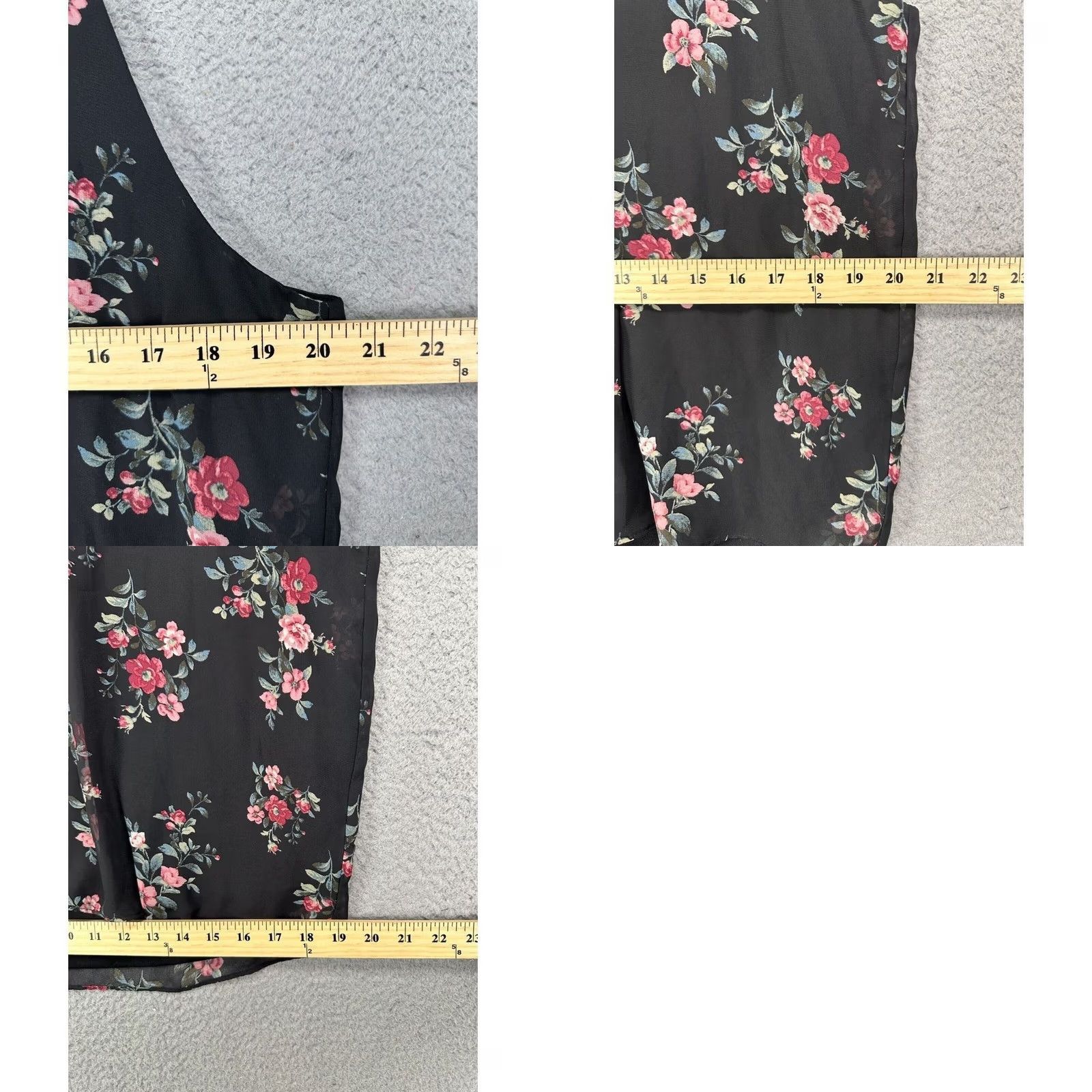 Supply & Demand Supply Demand Women Large Black Floral Henley Sleeveless Blouse Size L / US 10 / IT 46 - 8 Thumbnail
