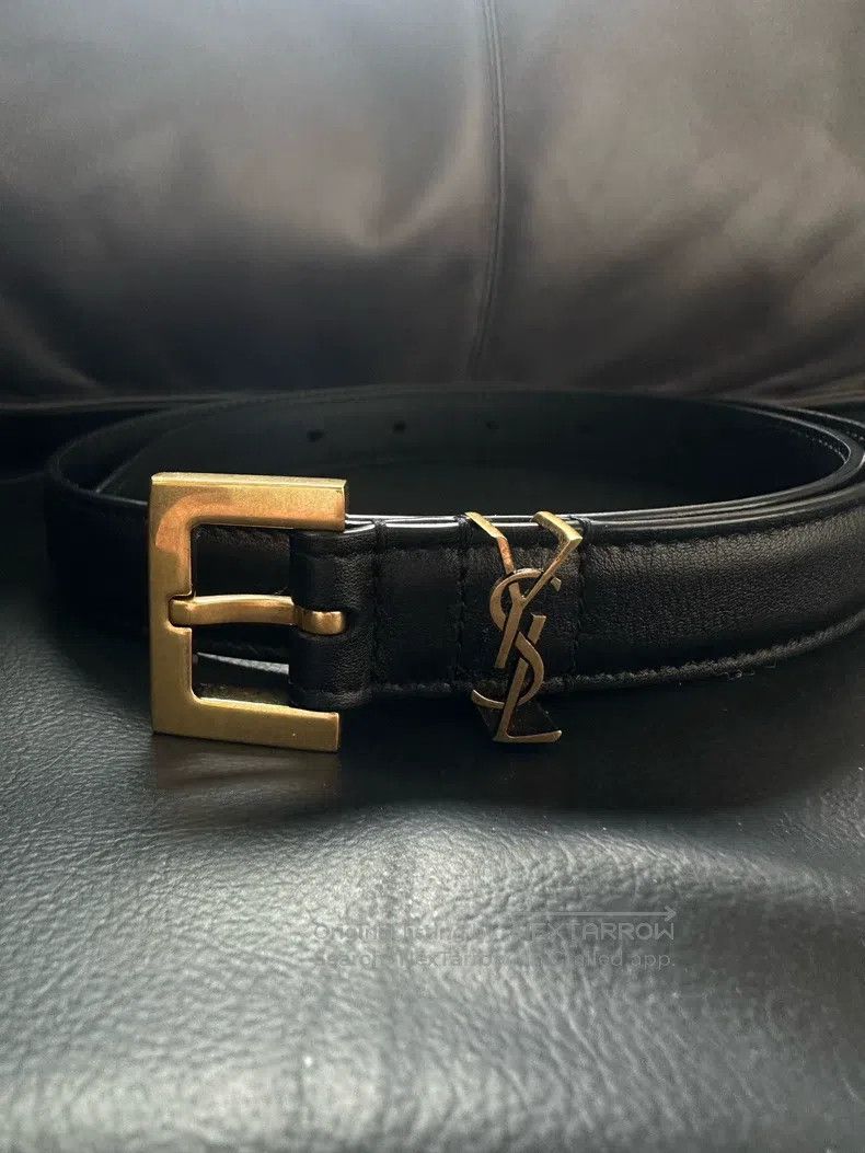 Saint Laurent Paris Saint Laurent Paris Gold Buckle Belt Size ONE SIZE - 2 Thumbnail