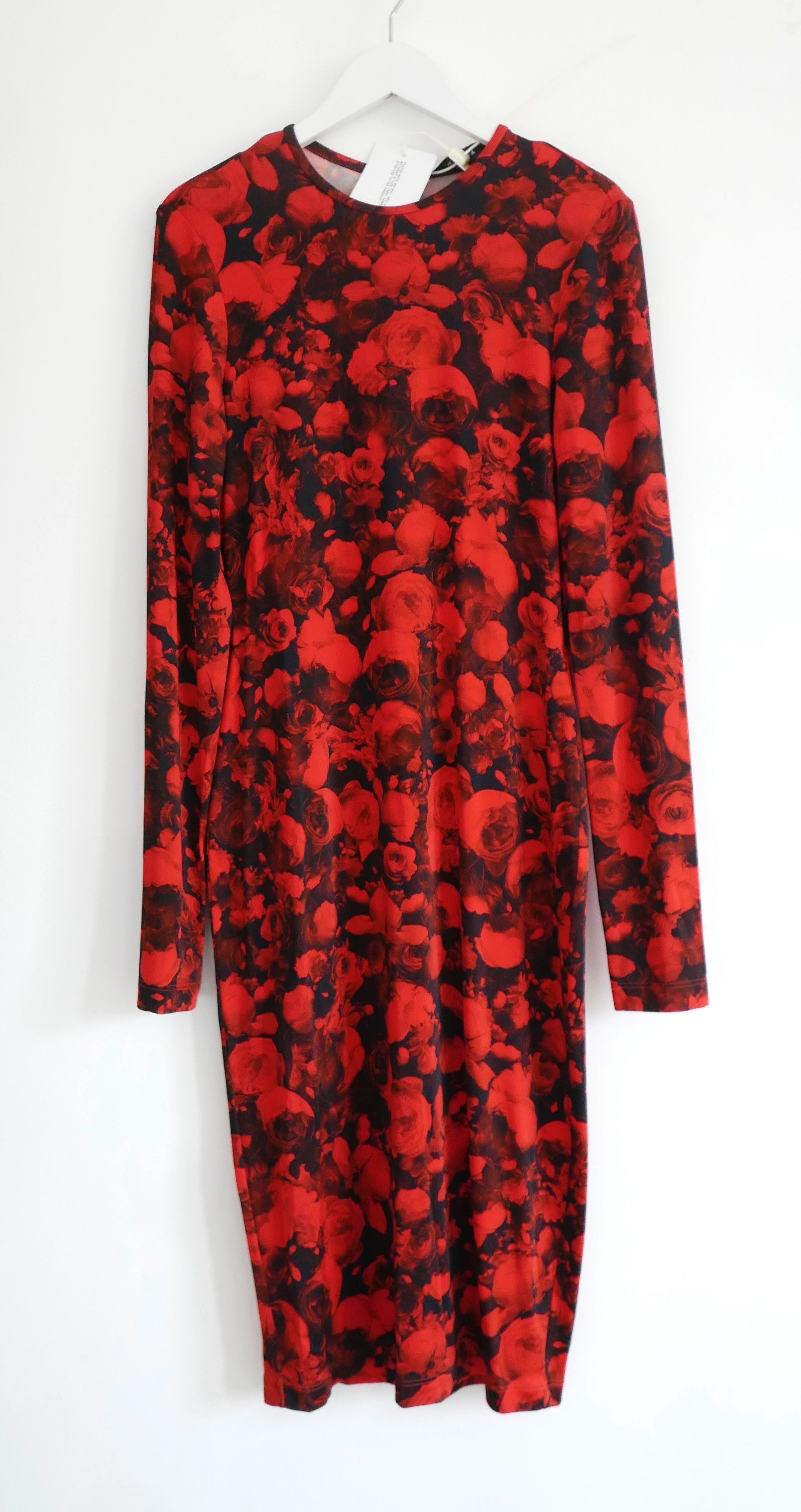 image of Givenchy Red Rose Print Dress, Women's (Size XS)