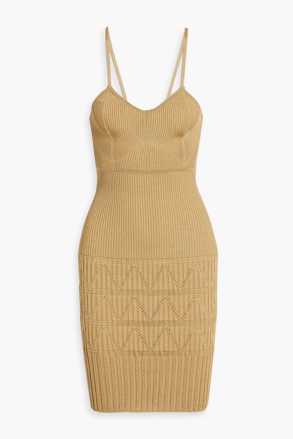 Balmain o1y0525 Mini Dress in Beige Size S / US 4 / IT 40 - 1 Thumbnail