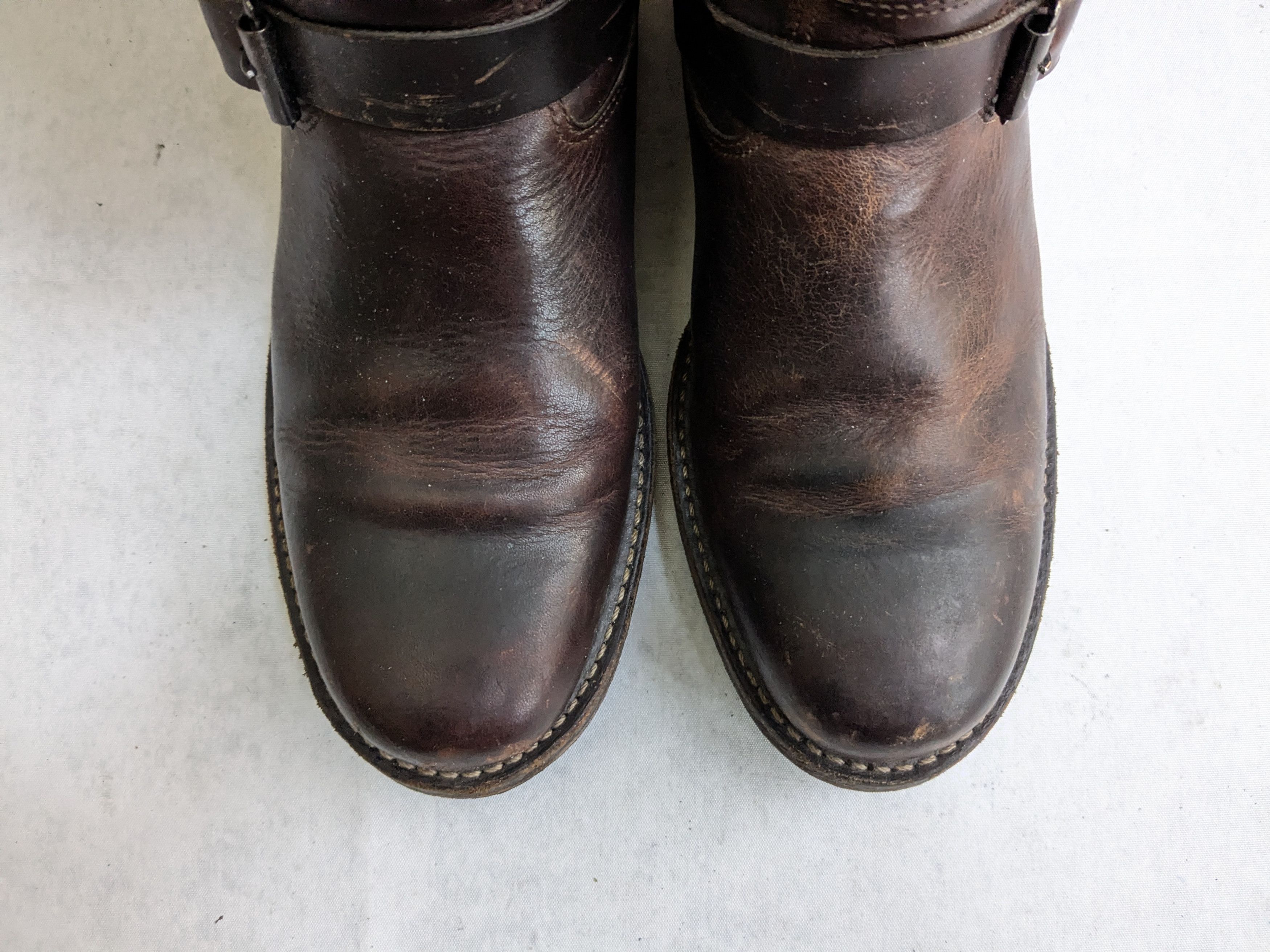 Frye Frye Harnesses Boots Brown 8.5 M Leather Buckle Size US 8.5 / EU 41-42 - 3 Thumbnail