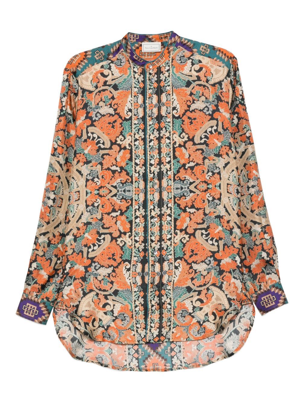 Pierre-Louis Mascia PRINTED SILK SHIRT Size XS / US 0-2 / IT 36-38 - 1 Thumbnail