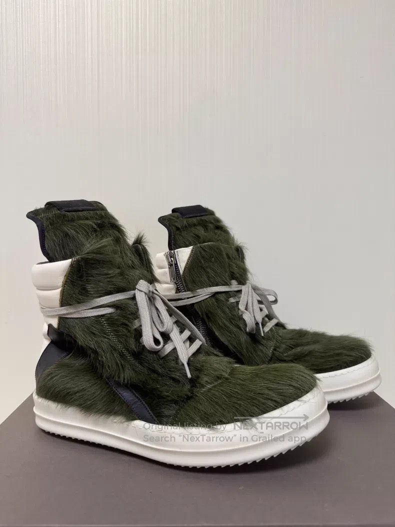 Rick Owens Rick Owens 21 FW Green Hair Inverted Triangle shoes Size US 9 / EU 42 - 1 Thumbnail