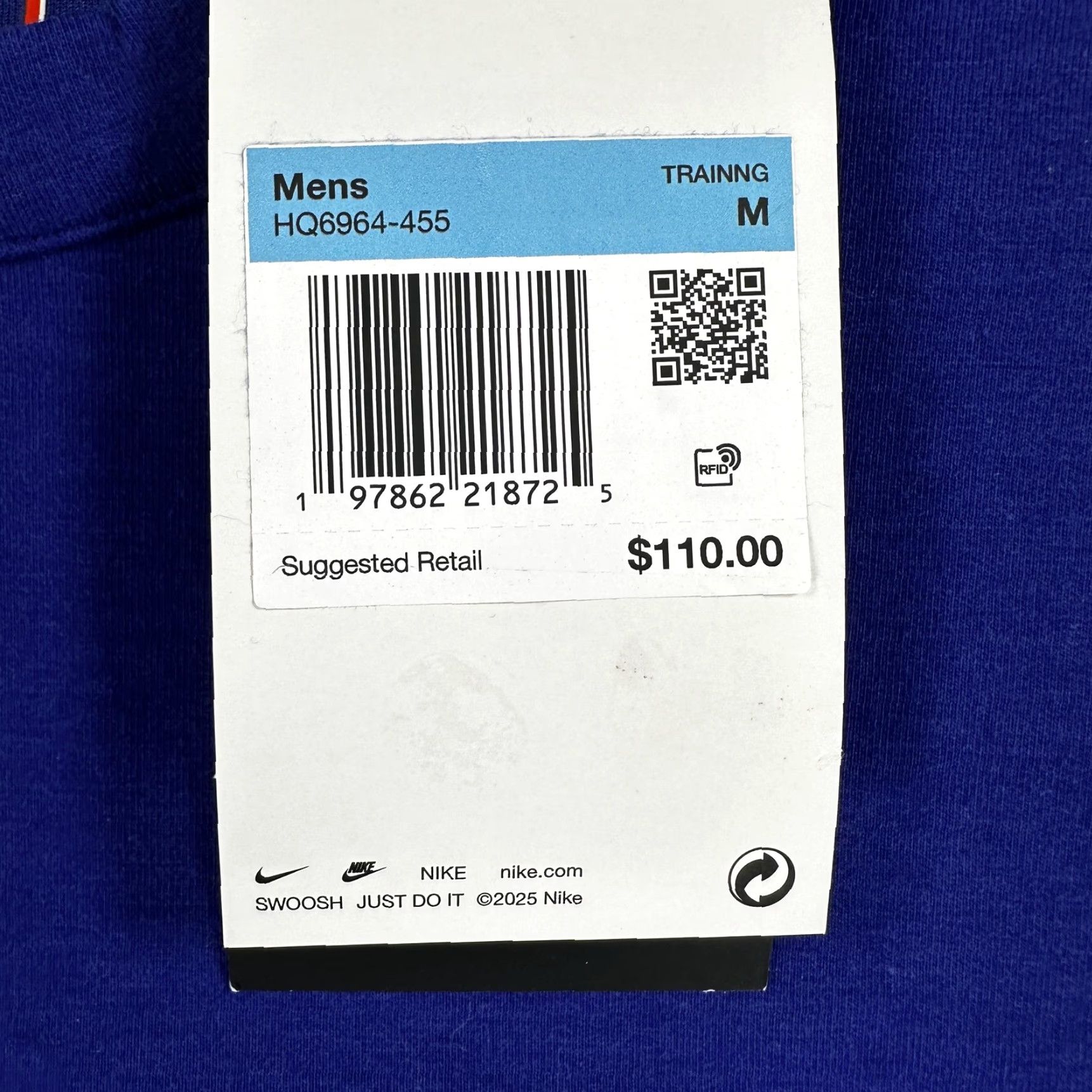 Nike Nike Dri-FIT 24/7 Sweatshirt Mens Medium Blue Training Crewneck Pullover Size US M / EU 48-50 / 2 - 2 Thumbnail