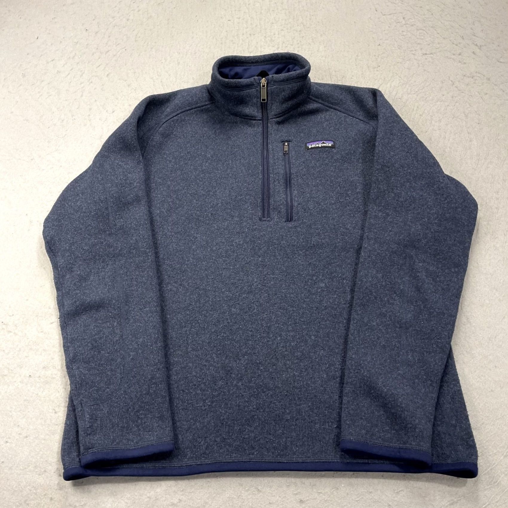 Patagonia Patagonia Better Sweater Mens M Blue 1/4 Zip Fleece Pullover Hiking Shirt Size US M / EU 48-50 / 2 - 2 Thumbnail