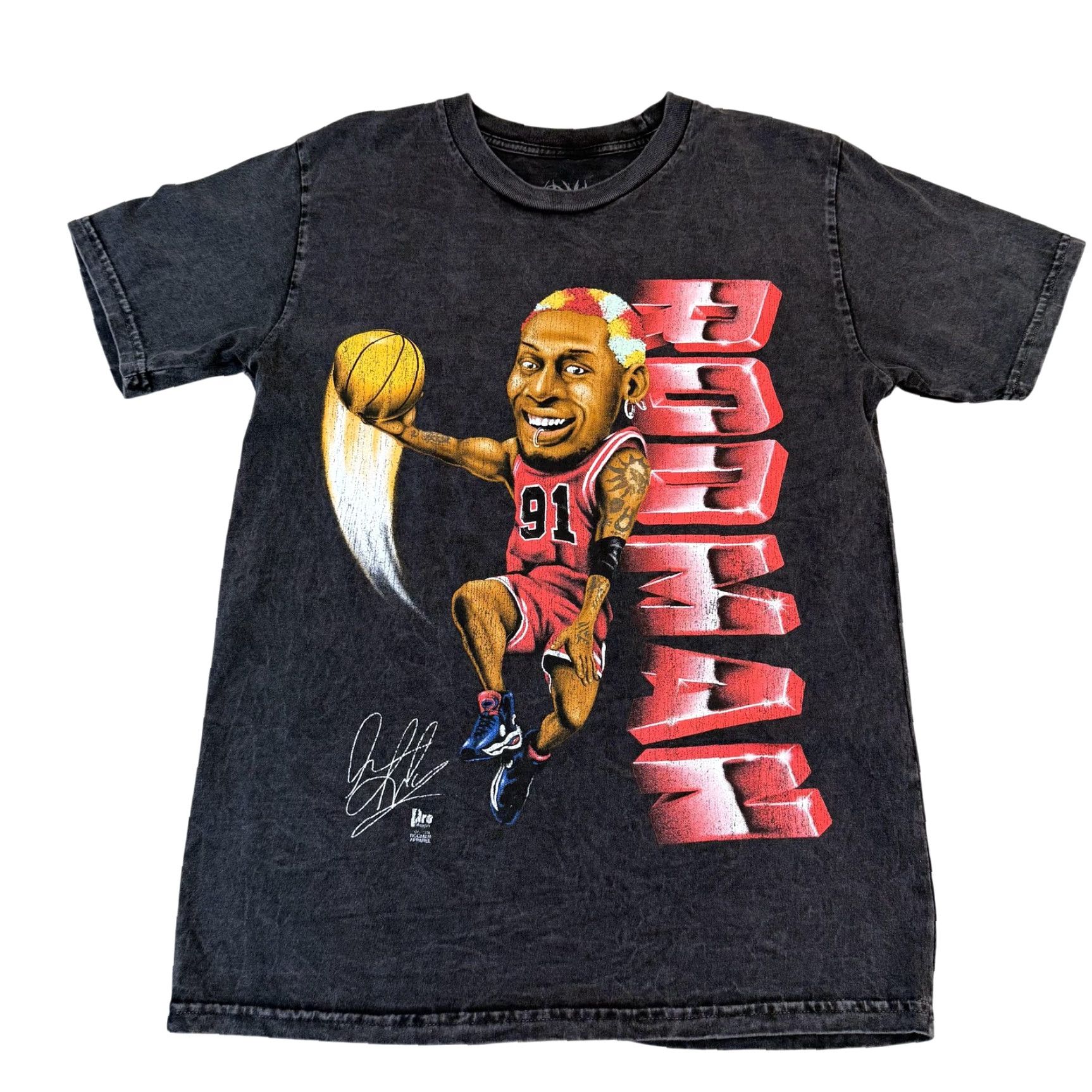 Vintage Rodman Apparel Shirt Mens Medium Black Graphic 91 Basketball Caricature Tee Size US M / EU 48-50 / 2 - 2 Thumbnail