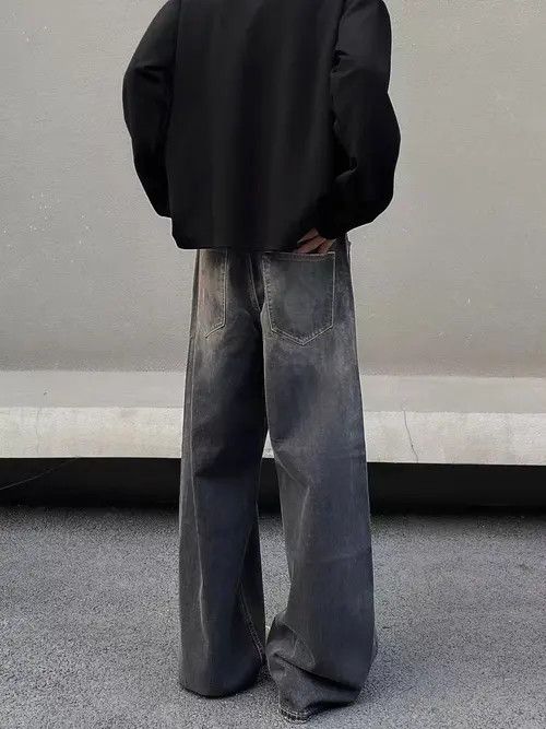 VIBE Washed vintage inked baggy jeans Size US 32 / EU 48 - 5 Thumbnail