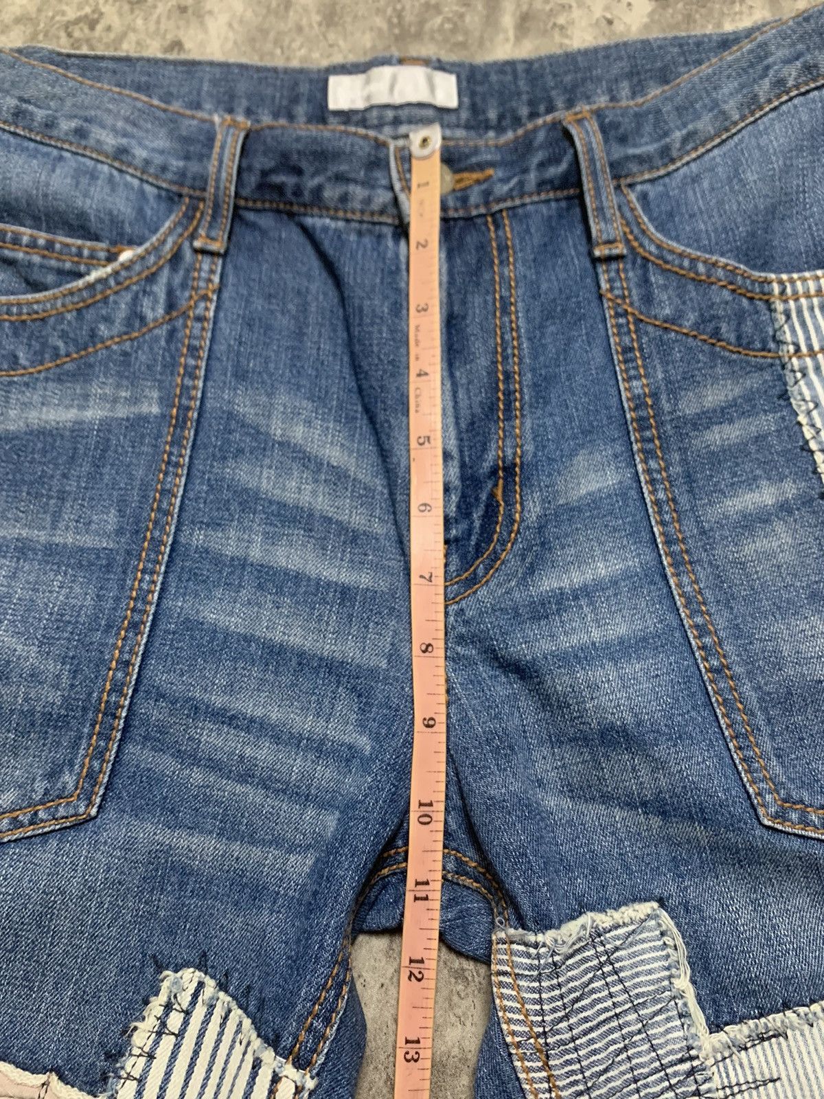 Issey Miyake Issey Miyake Ne Net Patch Work Jeans Short Kapital Style Size US 33 - 25 Thumbnail