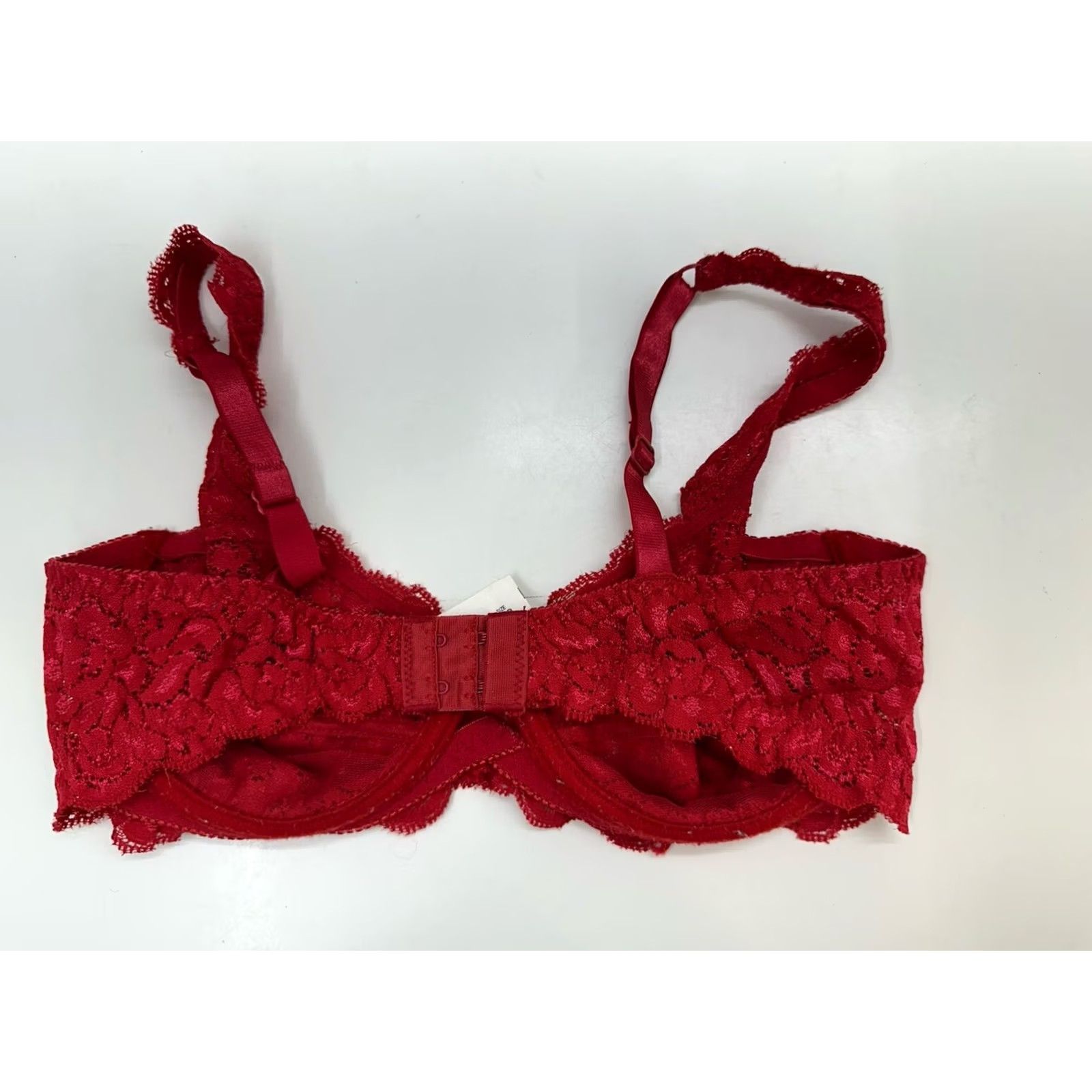 Vintage Unbranded Womens Bra 34B Red Lacey Underwired No Padding T-Shirt Bra Vintage No Size ONE SIZE - 5 Thumbnail