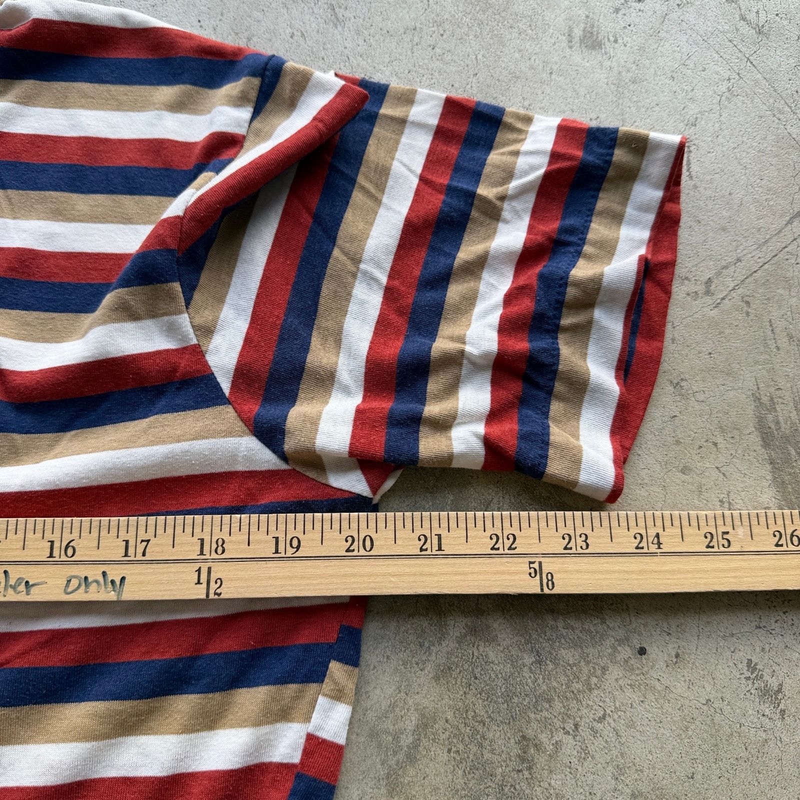 Sears Vintage 70s Kings Road Dagger Collar Stripe Polo Shirt L Size US L / EU 52-54 / 3 - 8 Thumbnail