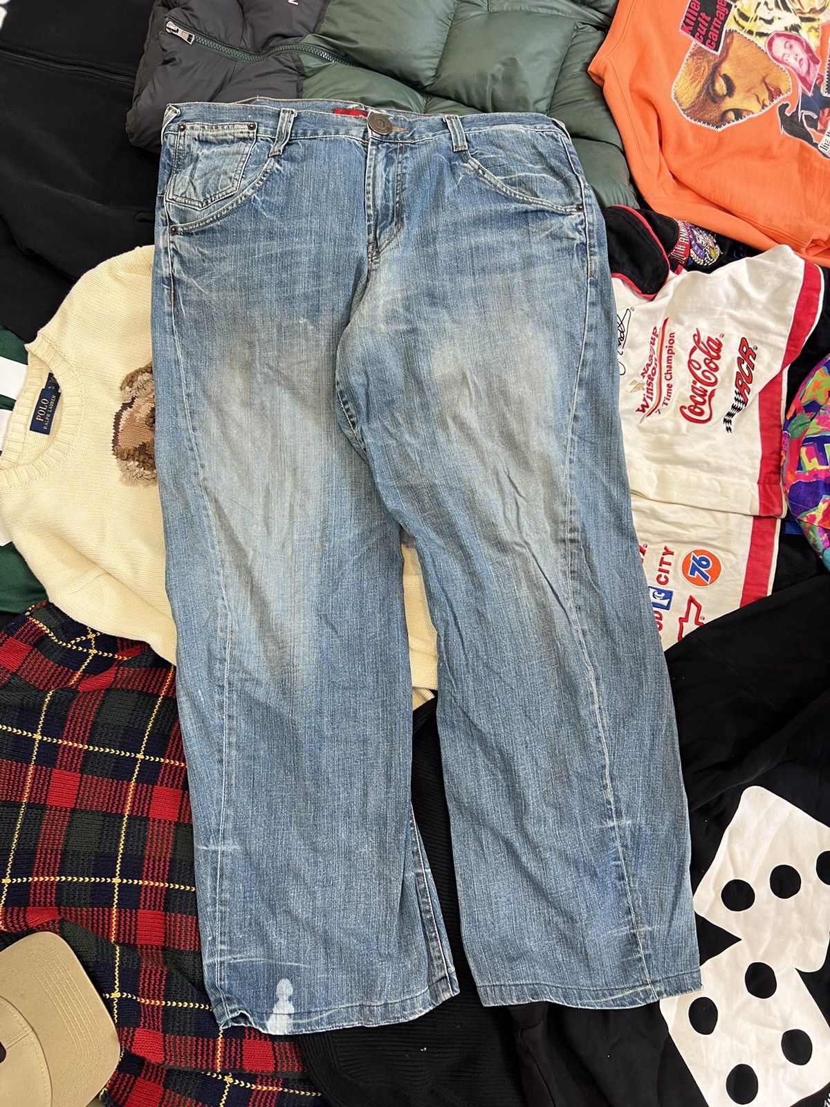 Vintage Vintage Evisu inspired buckle belt seagull denim Size US 38 / EU 54 - 4 Thumbnail