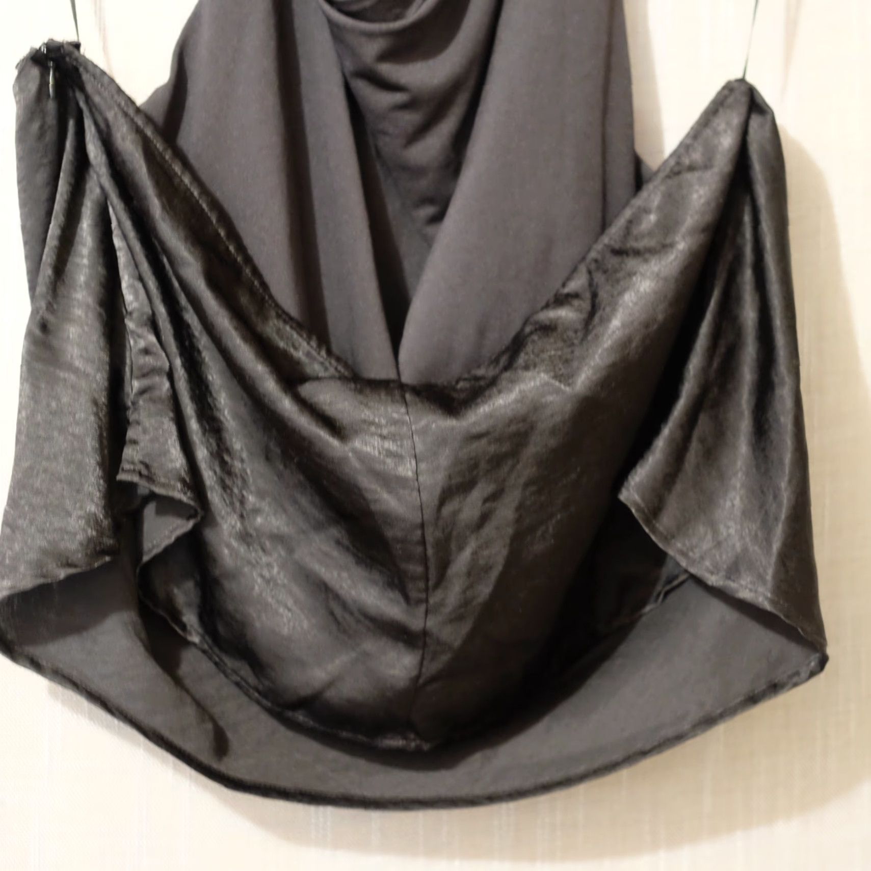 H&M NWT! H&M Black Halter Top Open Back Lightweight Satin Women's XXL Size XXL / US 16-18 / IT 52-54 - 6 Thumbnail