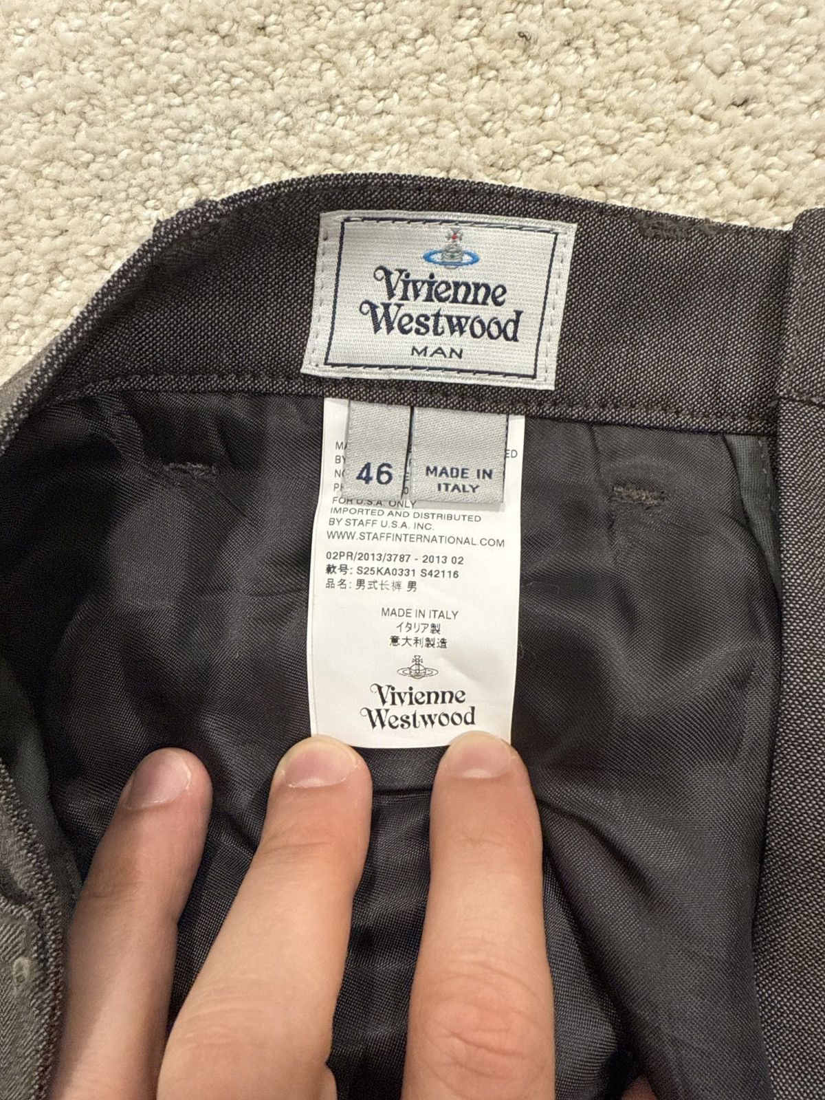 Vivienne Westwood Vivienne Westwood Wool Men’s Gray Pants Size US 30 / EU 46 - 4 Thumbnail