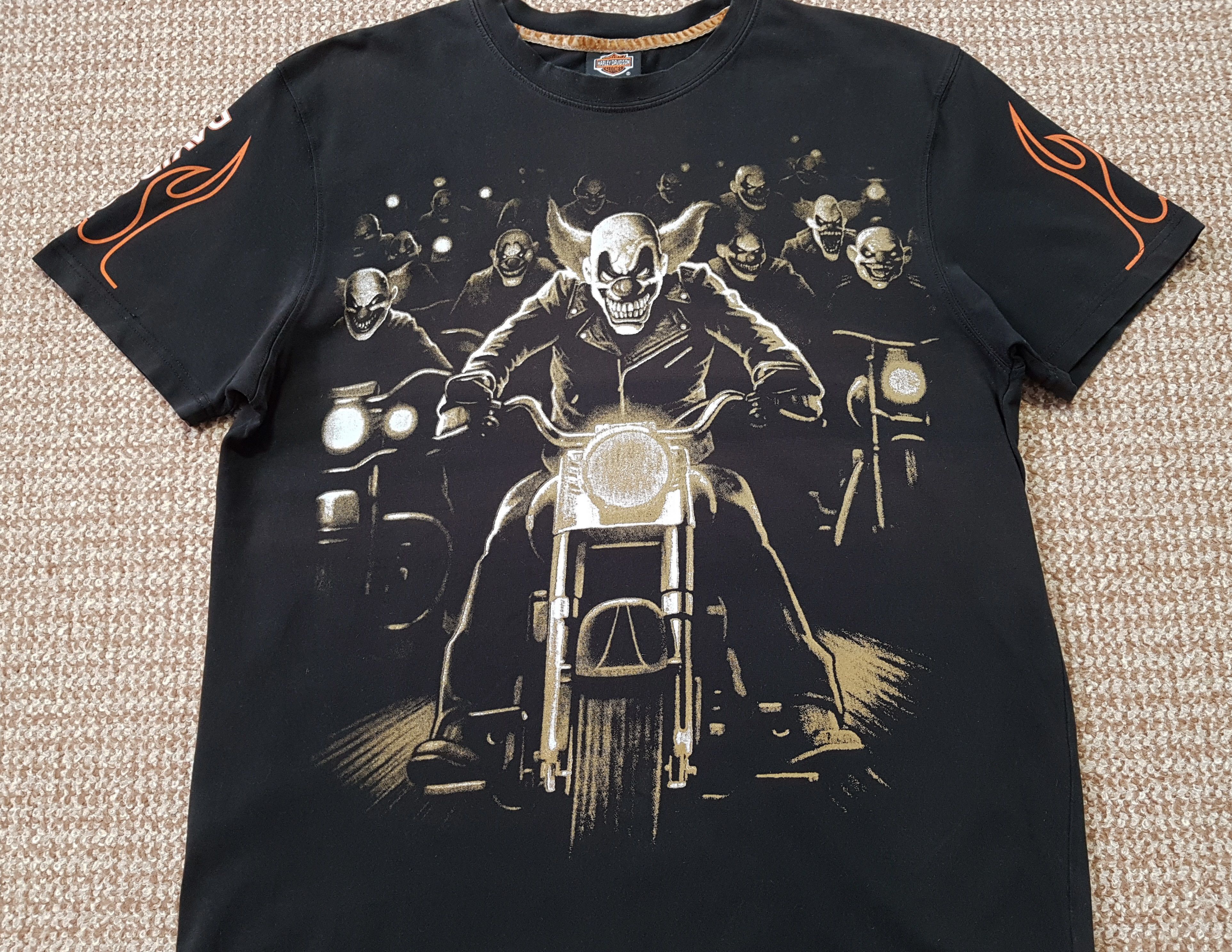 Harley Davidson Harley Davidson Vintage Clown Biker T Shirt made in USA Size US XL / EU 56 / 4 - 1 Thumbnail