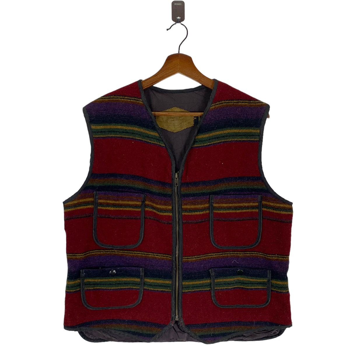Woolrich Woolen Mills Vintage Woolrich Woolen Mills Striped Wool Vest Jacket Size US M / EU 48-50 / 2 - 1 Thumbnail