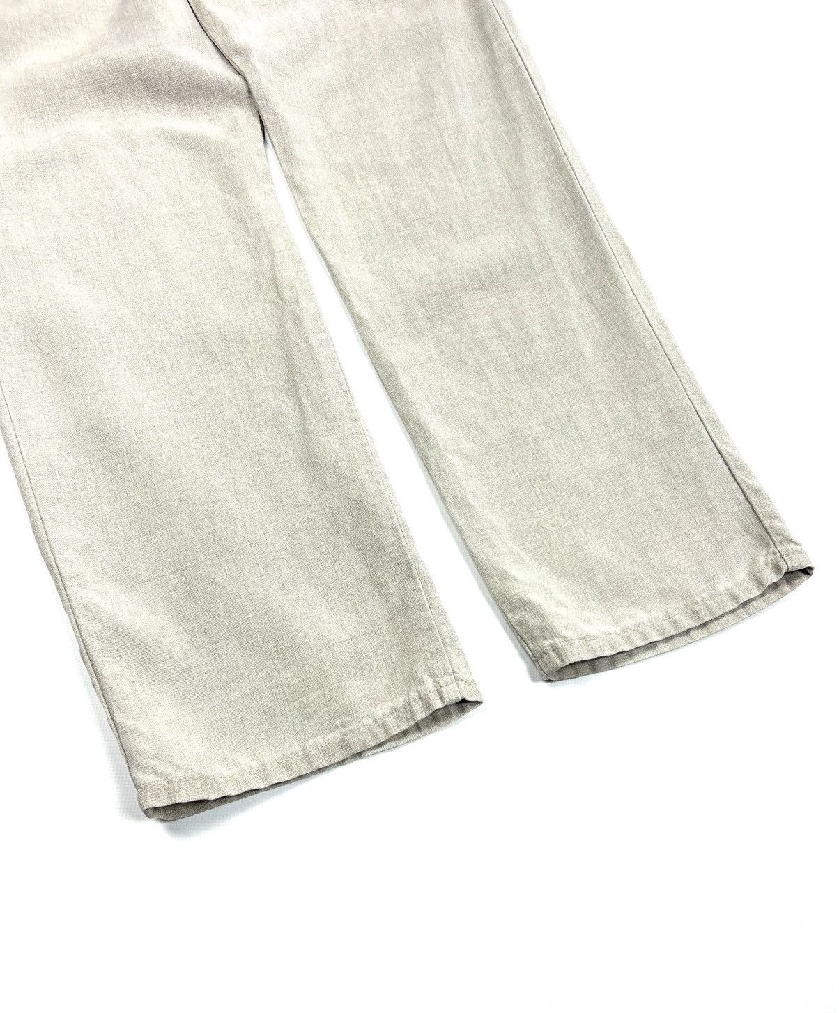 Balmain rare Balmain Vintage Heavy Linen Tailored Pants Beige 42 M Size US 32 / EU 48 - 12 Thumbnail
