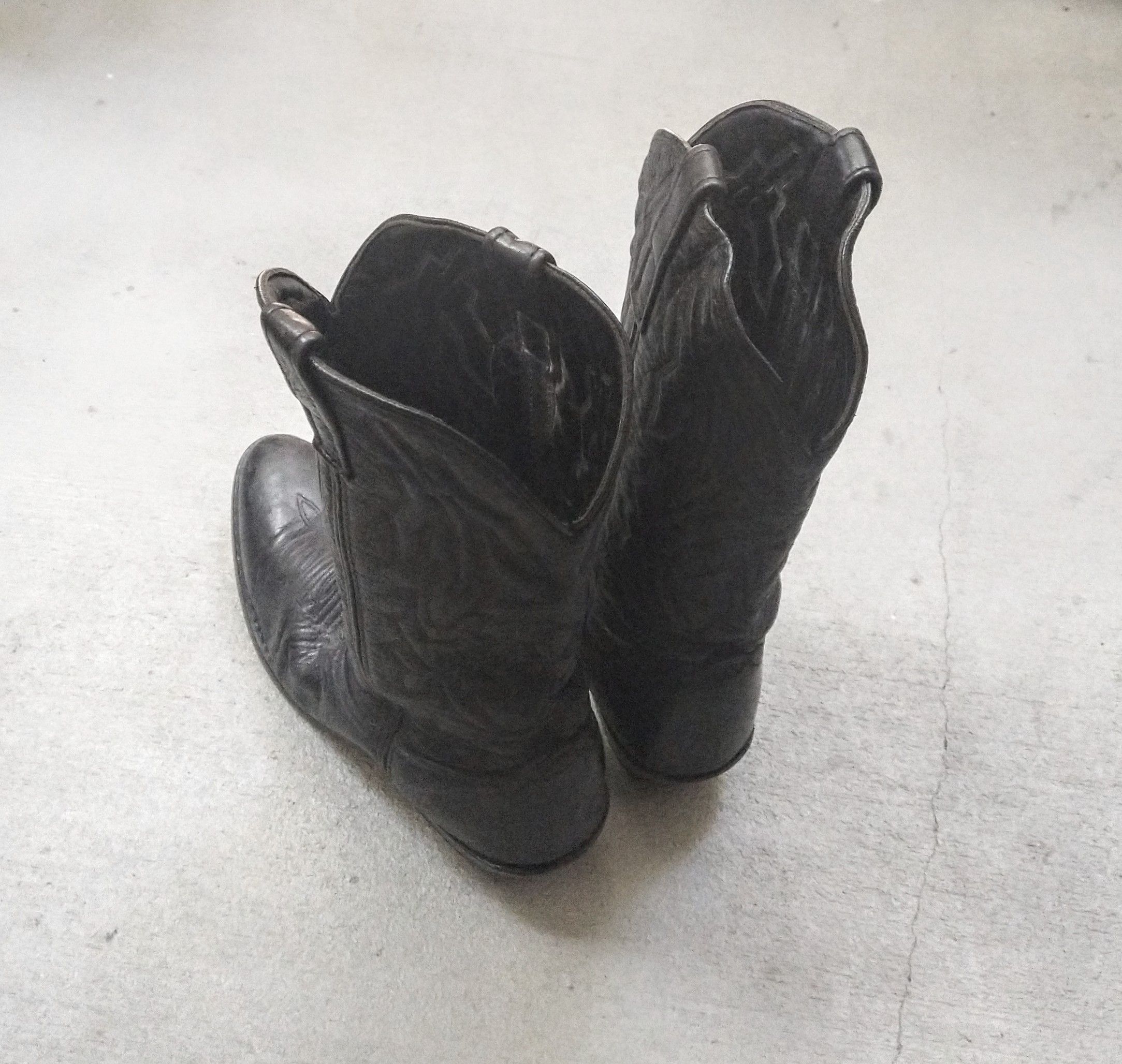 Genuine Leather × Vintage Vintage Laredo Cowboy Boots Size 8.5 D Black Leather Western Size US 8.5 / EU 41-42 - 10 Thumbnail