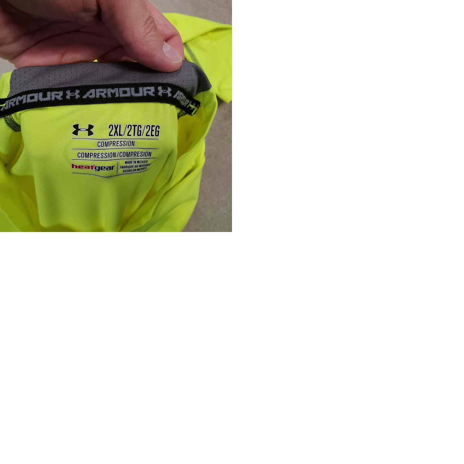 Under Armour Under Armour Logo Long Sleeve Compression Shirt Mens 2XL Yellow HeatGear Training Shirt Size US XXL / EU 58 / 5 - 9 Thumbnail