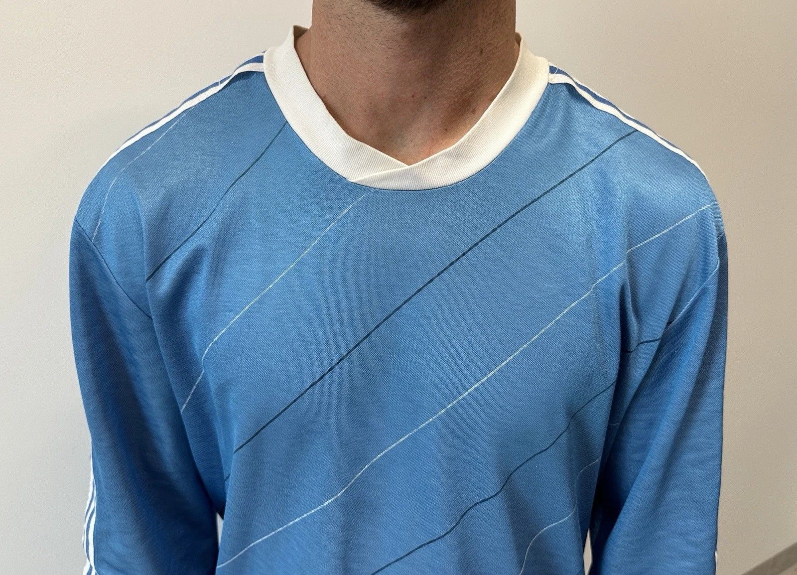 Adidas Vintage 1980s Adidas Shirt Template Long Sleeve Soccer Size US XL / EU 56 / 4 - 2 Thumbnail