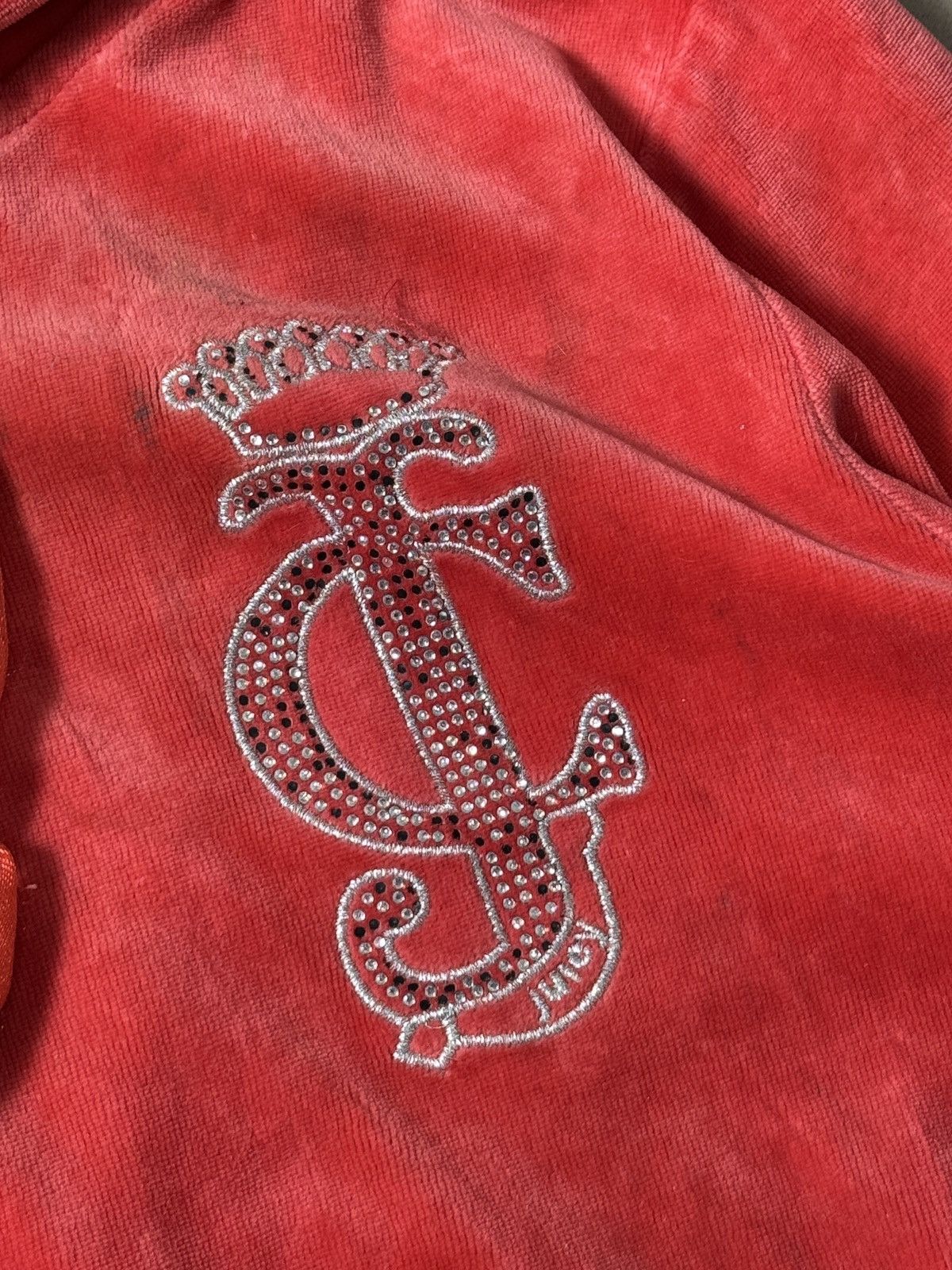 Juicy Couture VINTAGE JUICY COUTURE VELOUR ZIP UP HOODIE Size L / US 10 / IT 46 - 5 Thumbnail