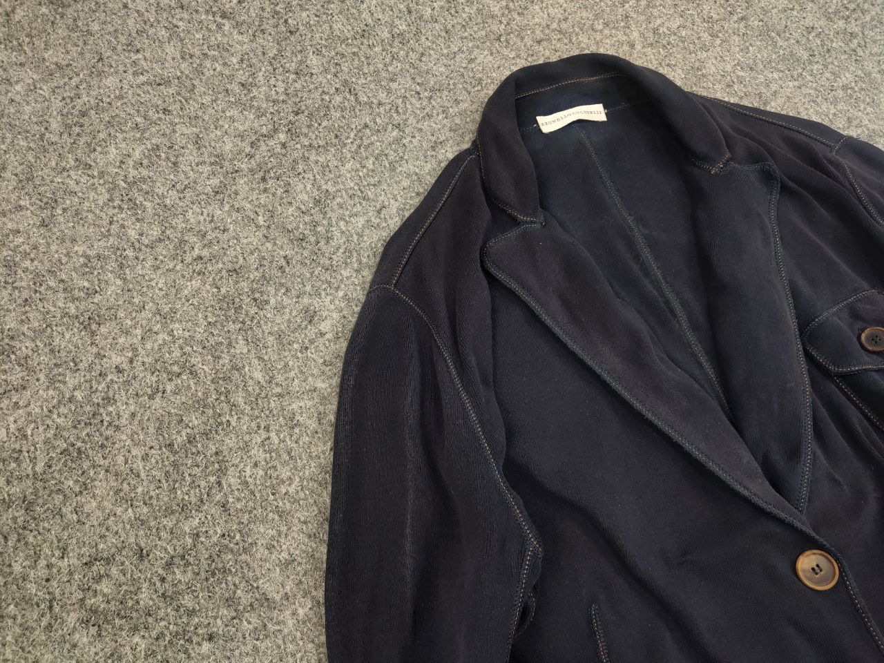 Brunello Cucinelli Brunello Cucinelli premium design classic Cotton Navy Blazer Size XL / US 12-14 / IT 48-50 - 7 Thumbnail