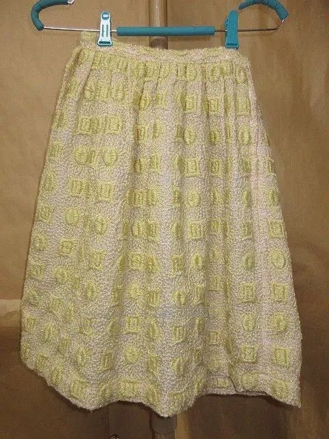 Comme des Garcons Comme Des Garcons size S Gold Retro Patterned Skirt Size 23" - 1 Thumbnail