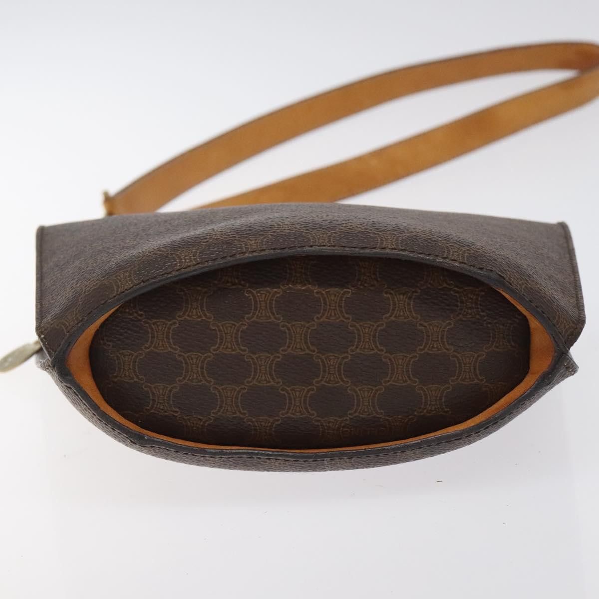 Celine CELINE Macadam Canvas Shoulder Bag Pvc Leather Brown Gold Size ONE SIZE - 9 Thumbnail