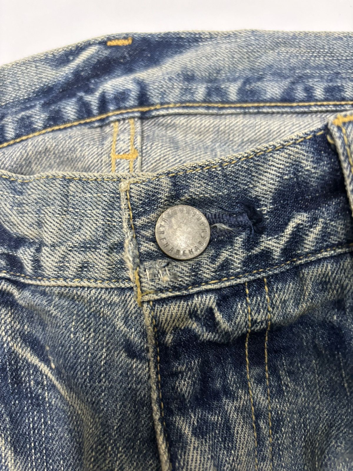 Kapital VINTAGE HARE ROCKSTAR DISTRESSED DENIM JEANS Size US 32 / EU 48 - 7 Thumbnail
