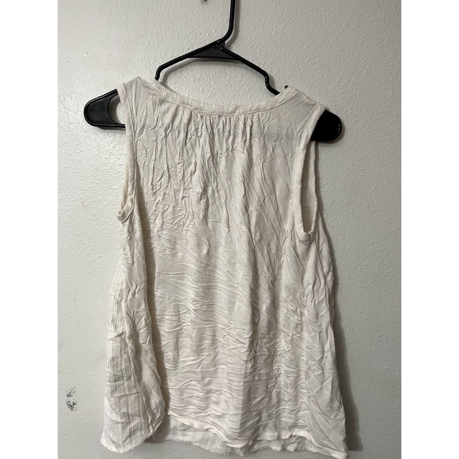 Loft Loft Blouse Womens XS Beige Tan Polyester V-Neck Sleeveless Size XS / US 0-2 / IT 36-38 - 2 Thumbnail
