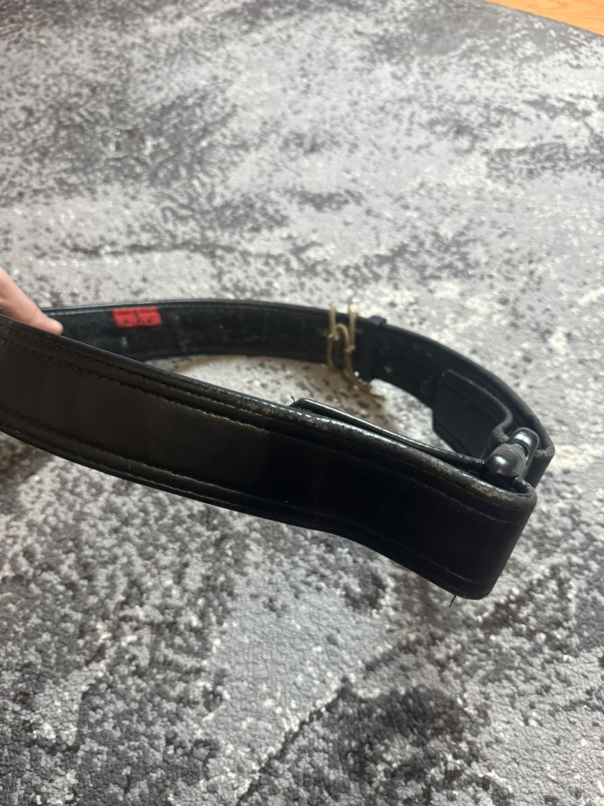 Vintage Vintage Y2K Dutch Army Black SPE Duty Leather Opium Belt Size ONE SIZE - 8 Thumbnail