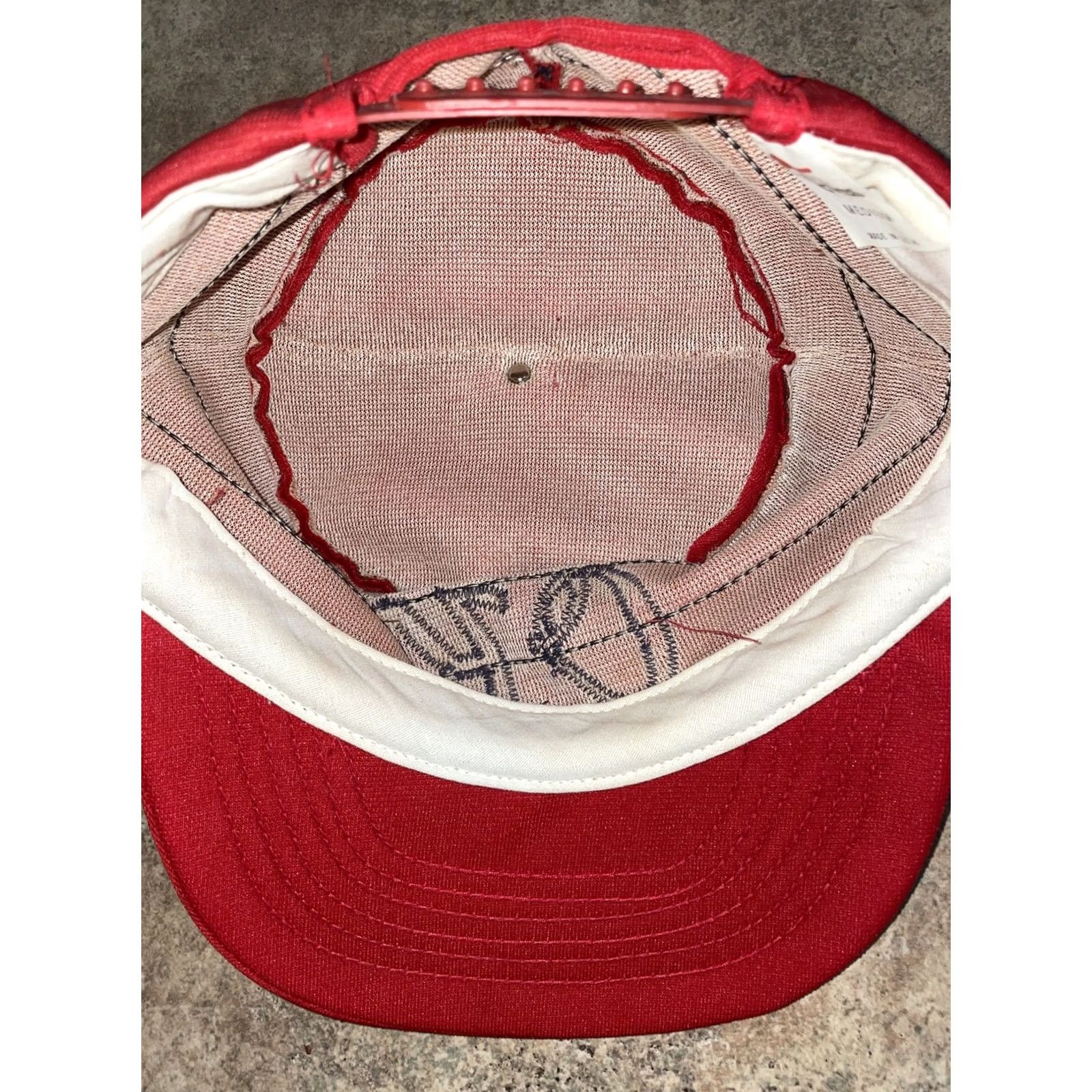 Vintage VINTAGE Atlas Oklahoma adjustable hat USA Made Mens Medium Red Baseball Cap Adjustable Hat Size ONE SIZE - 3 Thumbnail
