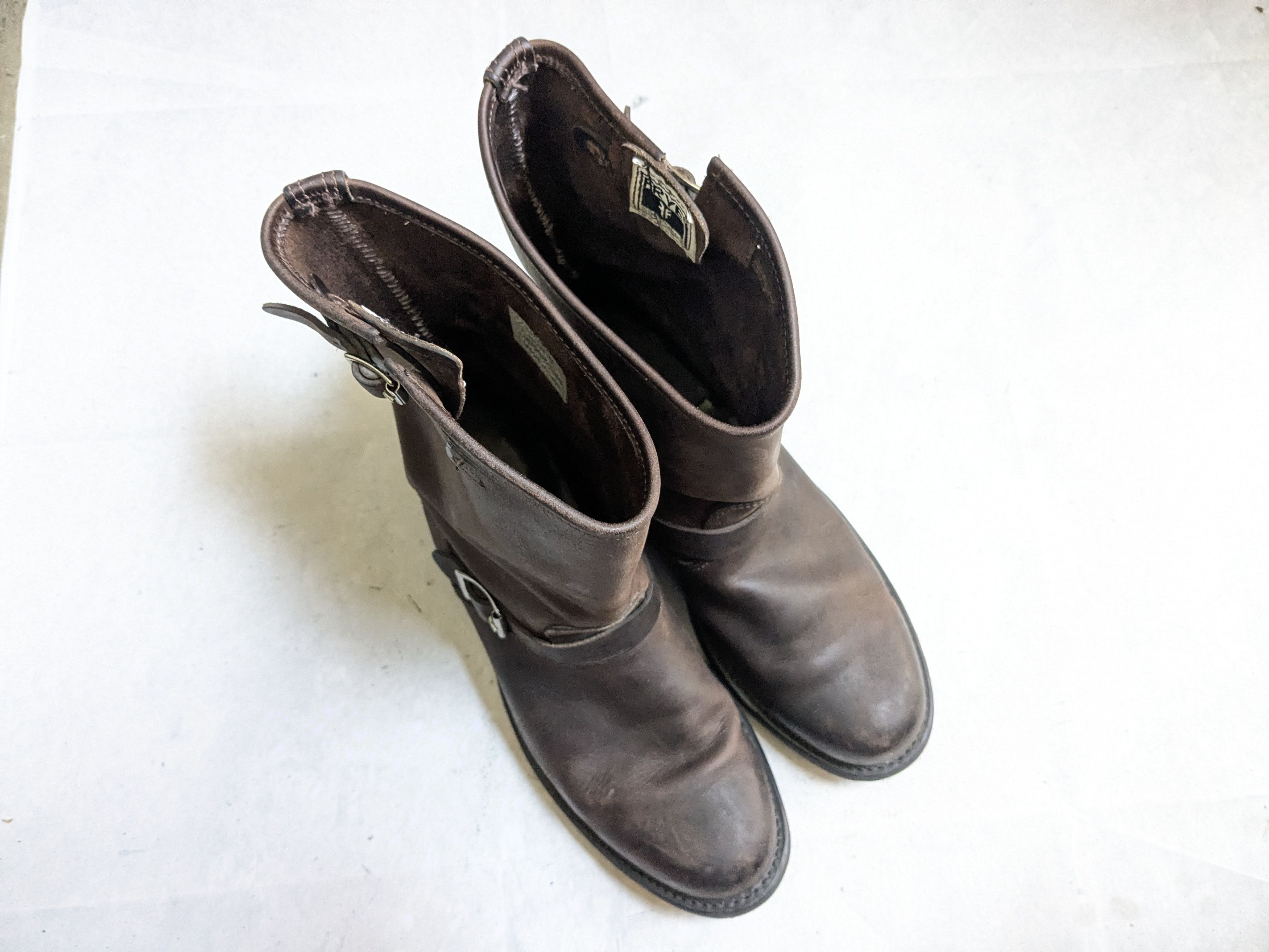 Frye Frye Engineer Boots Brown 11.5 M Leather Buckle Strap Size US 11.5 / EU 44-45 - 2 Thumbnail