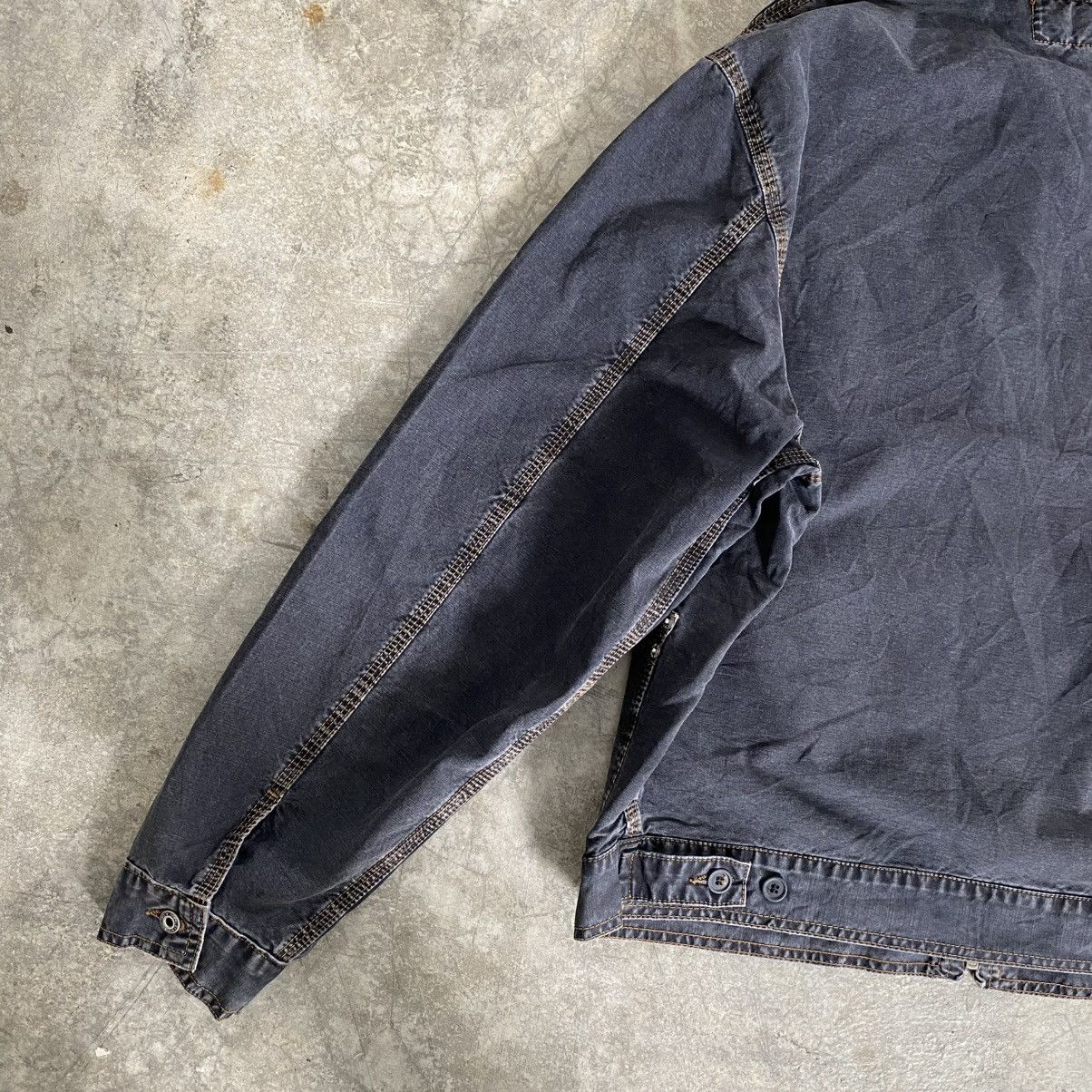 Harley Davidson Vintage 1990’s Harley Davidson Faded Black Boxy Work Jacket Size US M / EU 48-50 / 2 - 15 Thumbnail