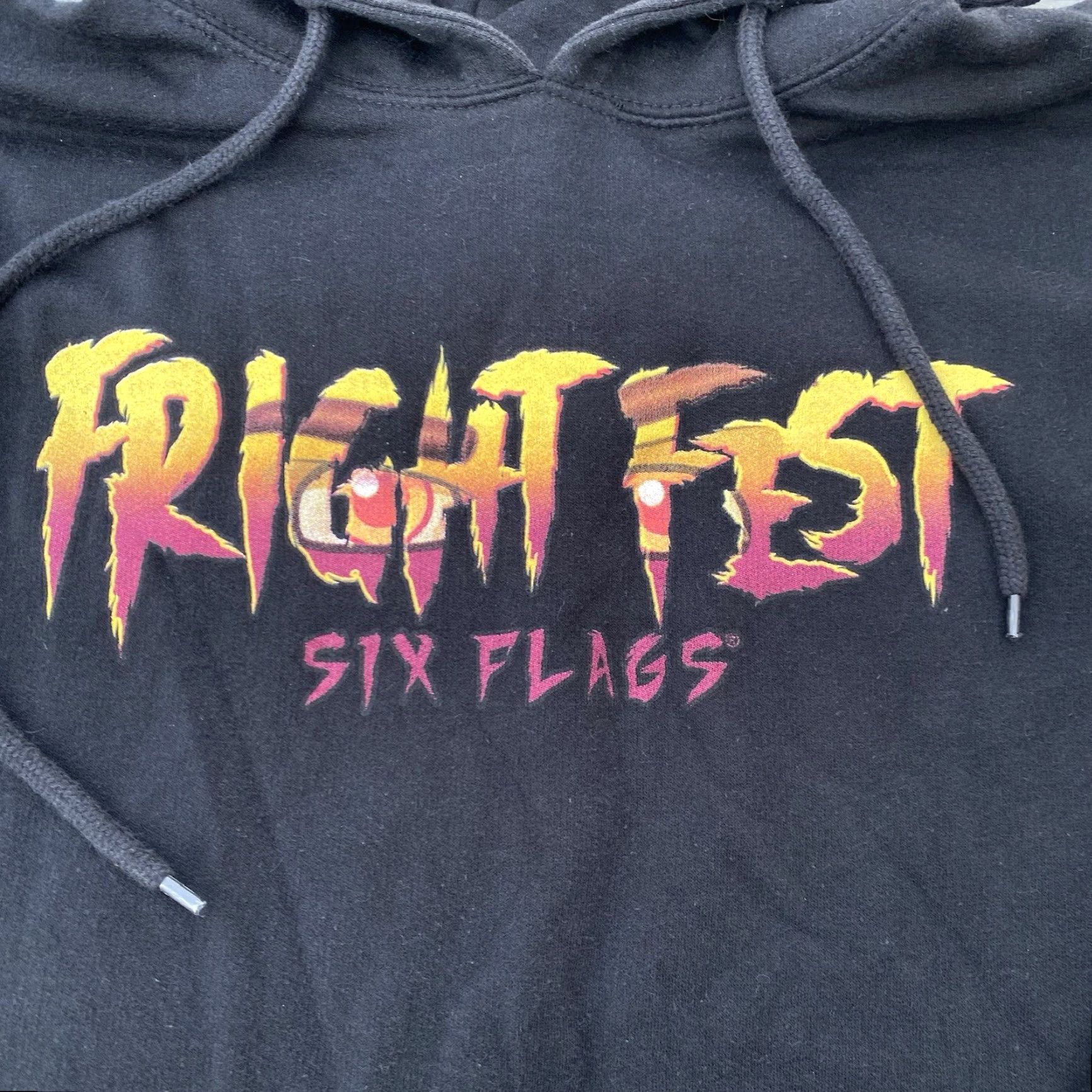 Vintage Six Flags Fright Fest Black Hoodie Mens L Ventriloquist Dummy Slasher Size US L / EU 52-54 / 3 - 3 Thumbnail