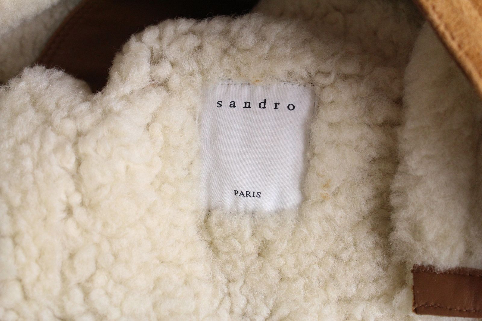 Sandro SANDRO Royal Jacket Women's MEDIUM Shearling Button Up Size M / US 6-8 / IT 42-44 - 10 Thumbnail