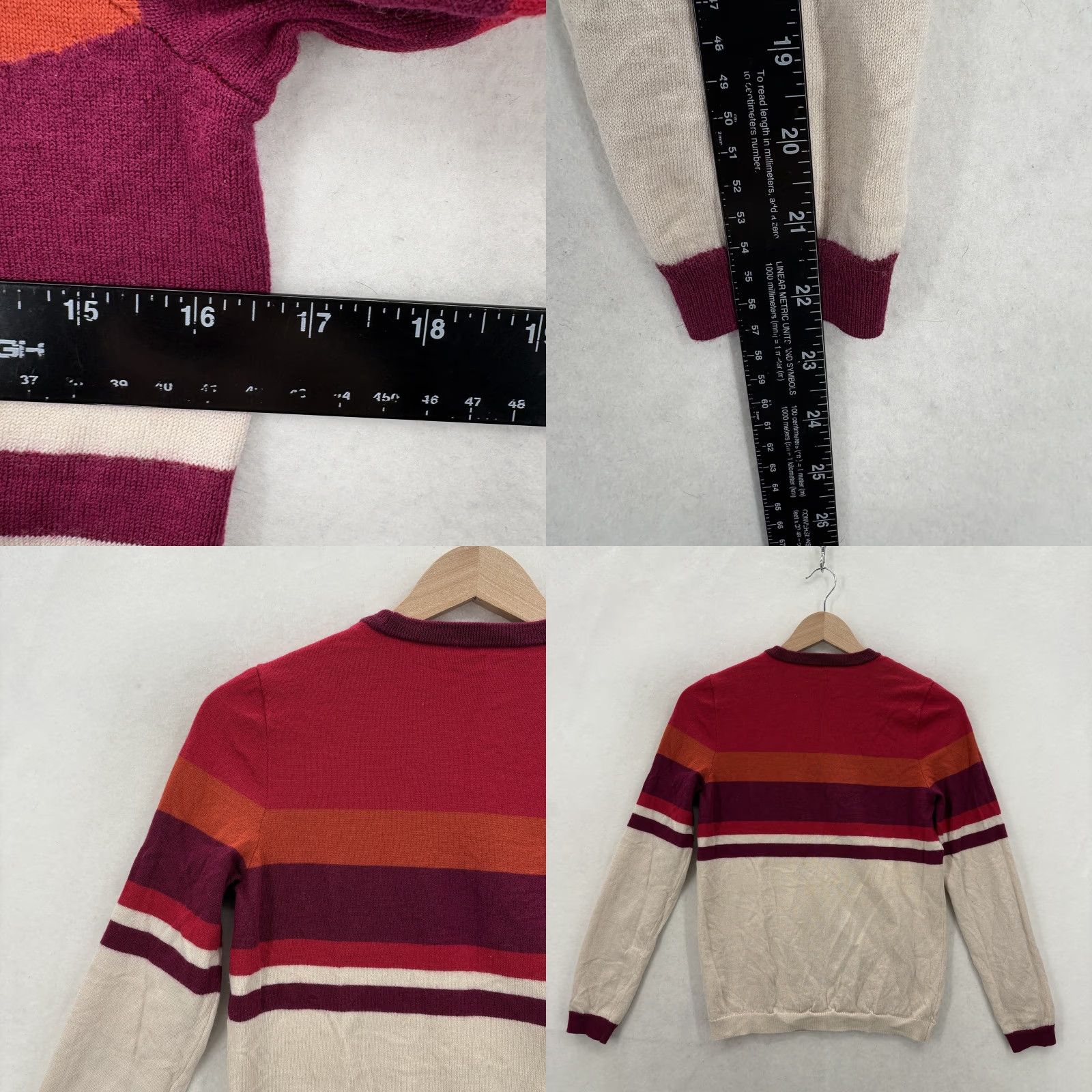 Faherty Faherty Sweater Crewneck Wool Womens Small Horizon Sunset Merino Knit Multicolor Graphic Print Casual Fall Winter Size S / US 4 / IT 40 - 8 Thumbnail