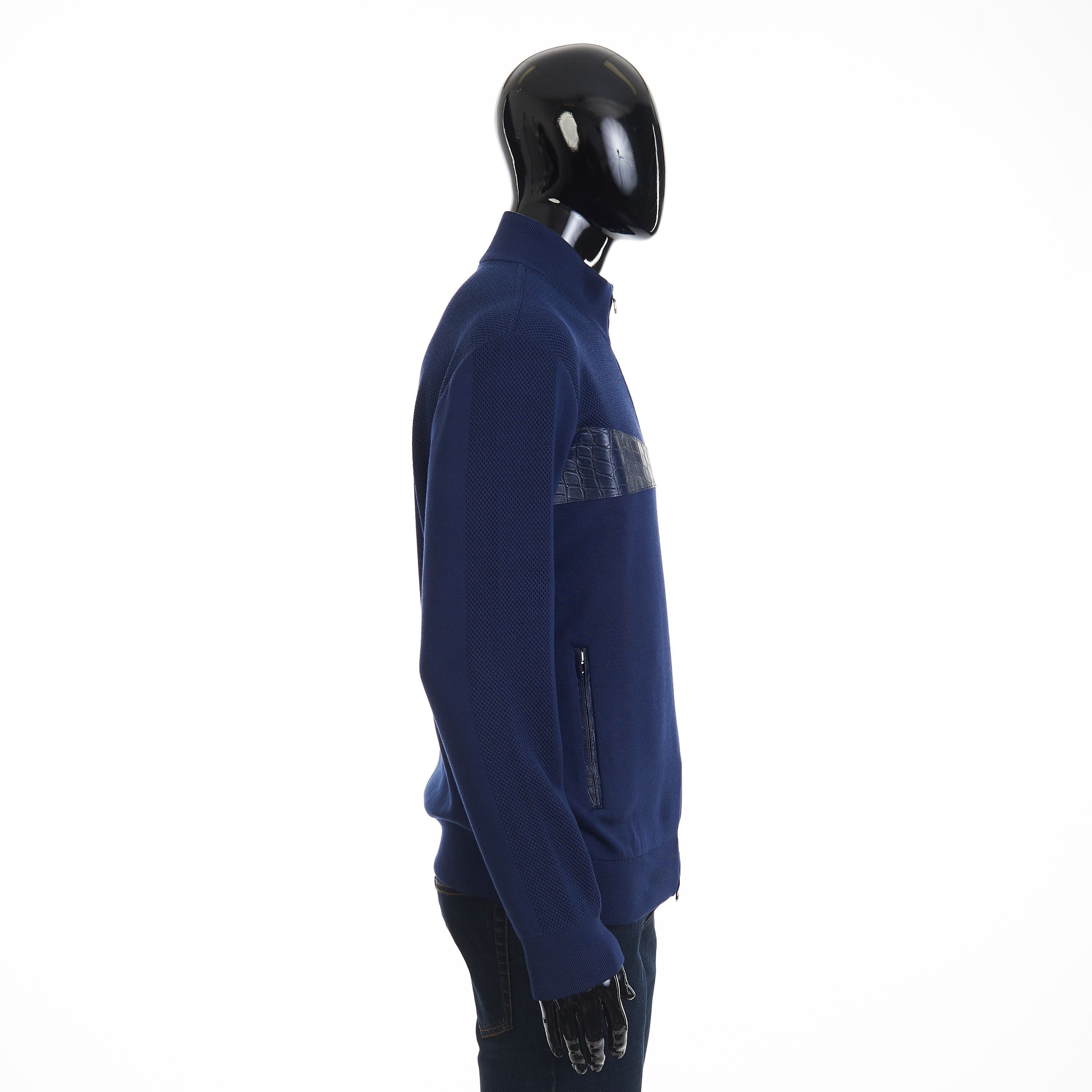 Stefano Ricci Knit Jogging Blouson - Full Zip, Matte Crocodile Insert Size US XL / EU 56 / 4 - 7 Thumbnail