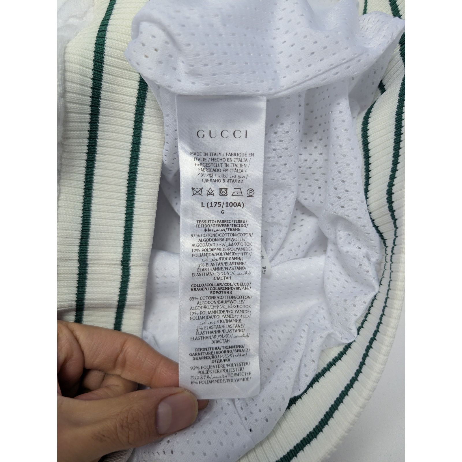 Gucci o1rshd1 Q:2 / GG Cotton Terry Cloth Polo Zip-Up Sweater Size US L / EU 52-54 / 3 - 16 Thumbnail