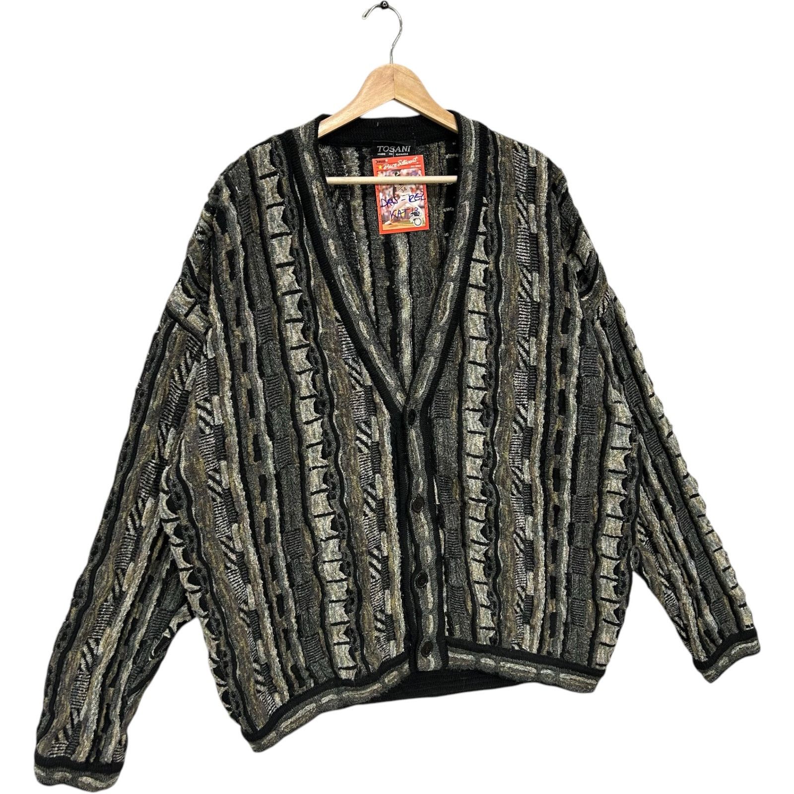 Vintage Vintage Tosani 3D Knit Cardigan Sweater Large Size US L / EU 52-54 / 3 - 4 Thumbnail