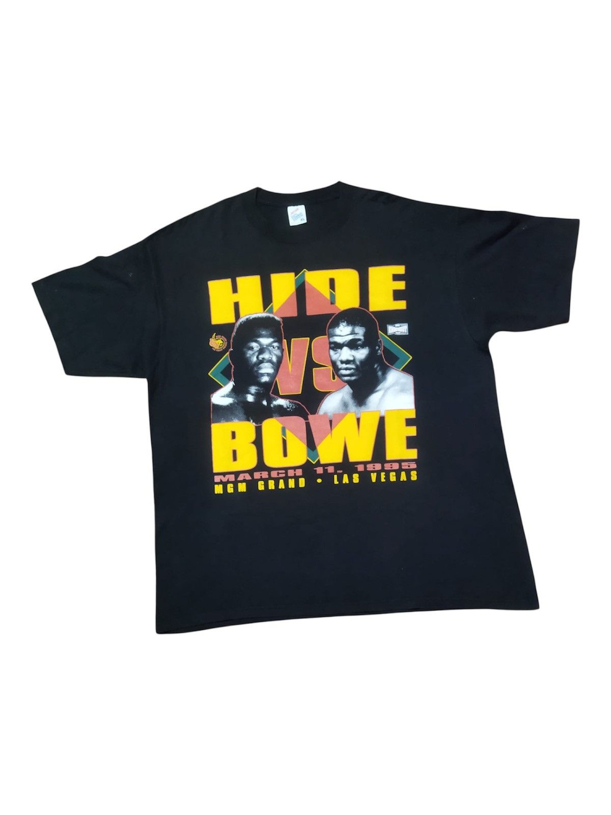 Vintage Vintage 90s Boxing Hide vs Bowe Shirt Size US XL / EU 56 / 4 - 1 Thumbnail