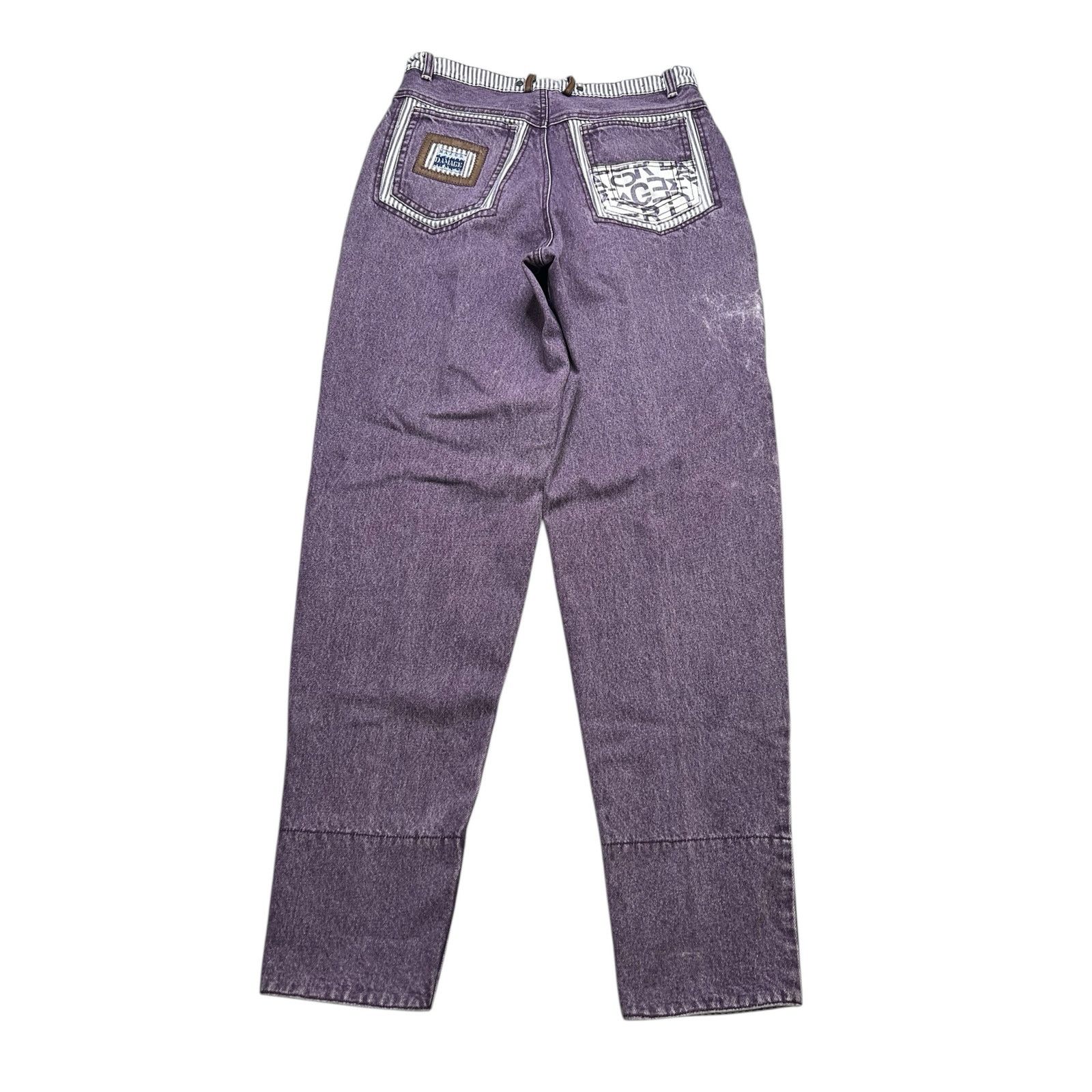 Vintage Vintage Retro Major Damage Women’s Purple Patchwork Jeans Size 30" / US 8 / IT 44 - 1 Thumbnail
