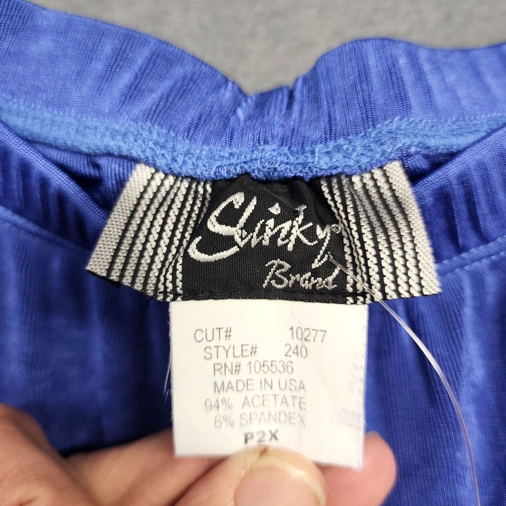 Vintage Slinky Brand Pants Womens P2XL Blue Stretch Knit Lounge Pull On Wide-Leg Ankle Liquid Size 40" / US 18 - 4 Thumbnail