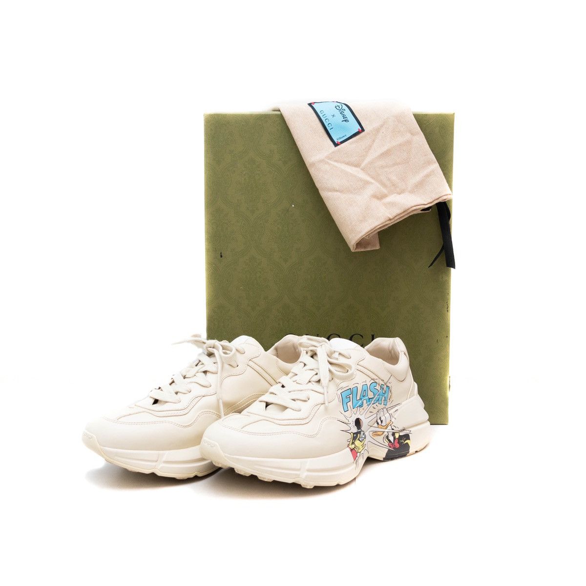 Gucci Gucci Men's Disney x GUCCI Rhyton Donald Duck Sneakers SZ:7 Size US 6.5 / EU 39-40 - 4 Thumbnail