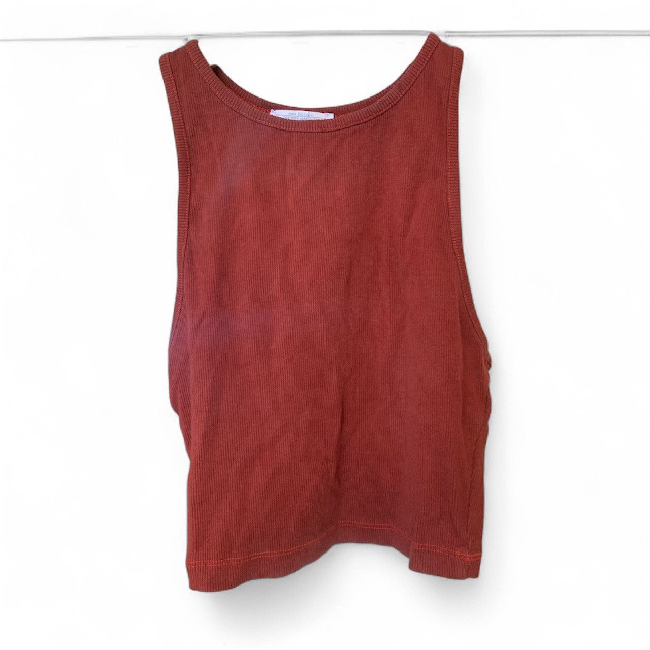 Zara Zara Burgundy Crop Top Size S / US 4 / IT 40 - 1 Thumbnail